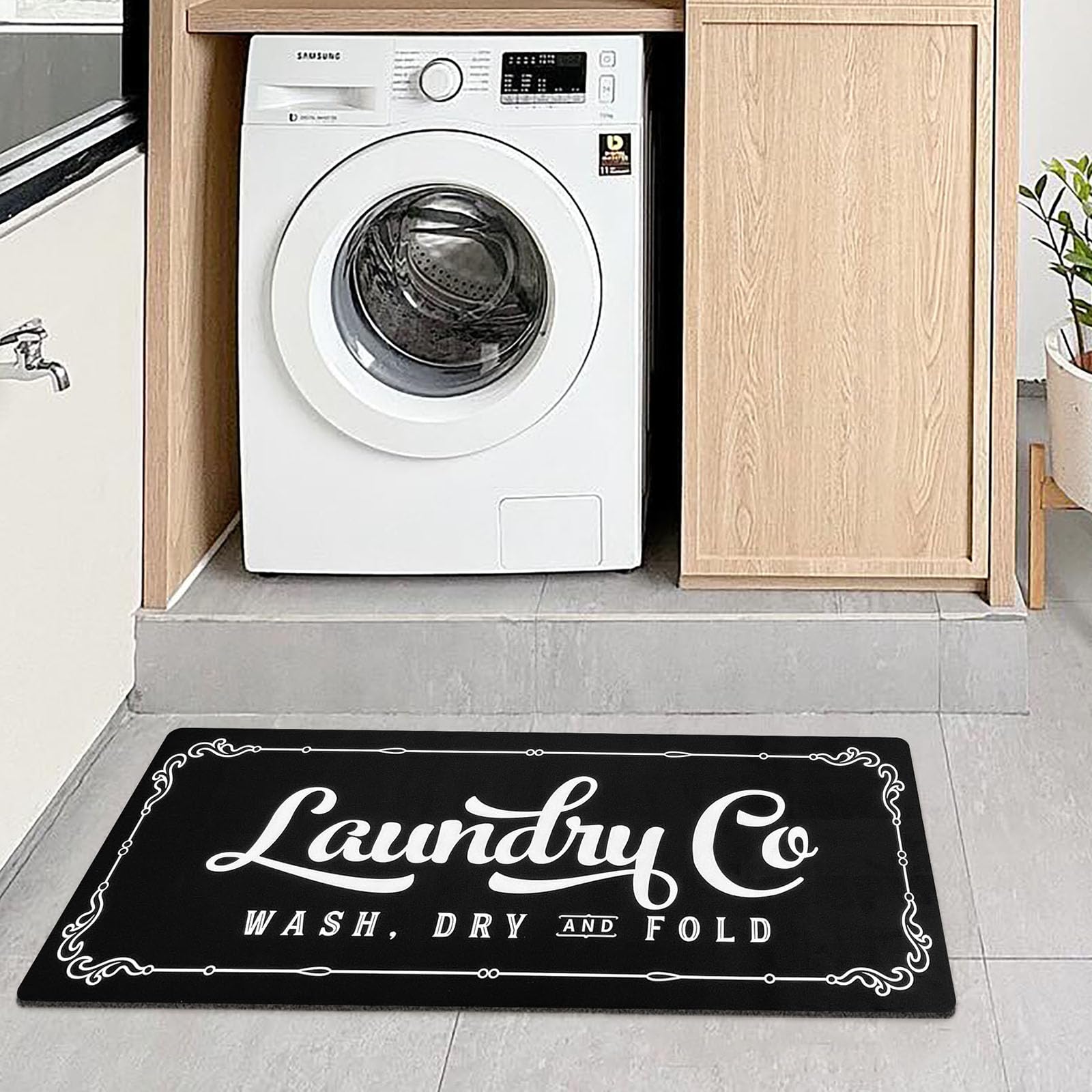 Lansny Tapis de buanderie 50,8 x 152,4 cm, tapis à linge imperméable Lansny Tapis de buanderie 50,8 x 152,4 cm, tapis à linge imperméable