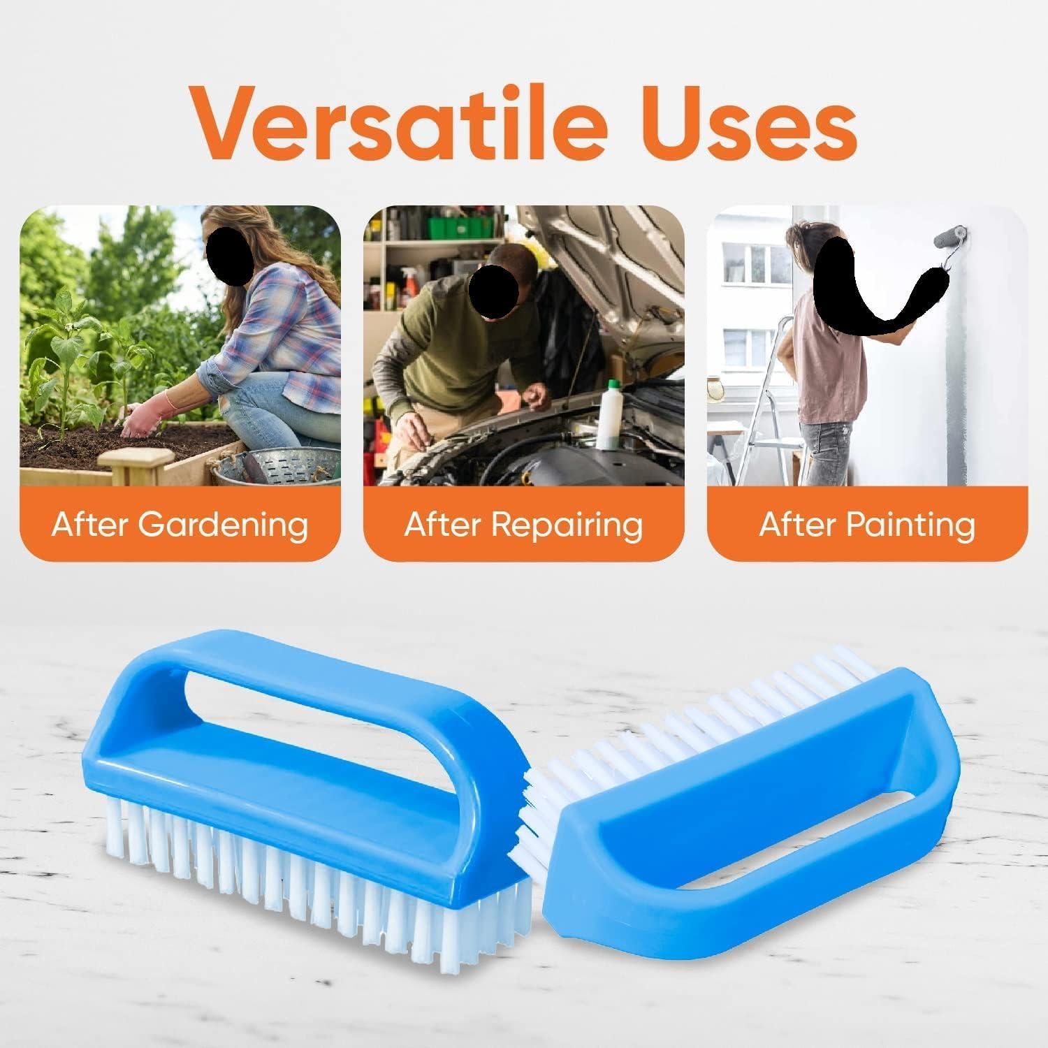 Superio Nail Cleaning Brush with Stiff Bristles
