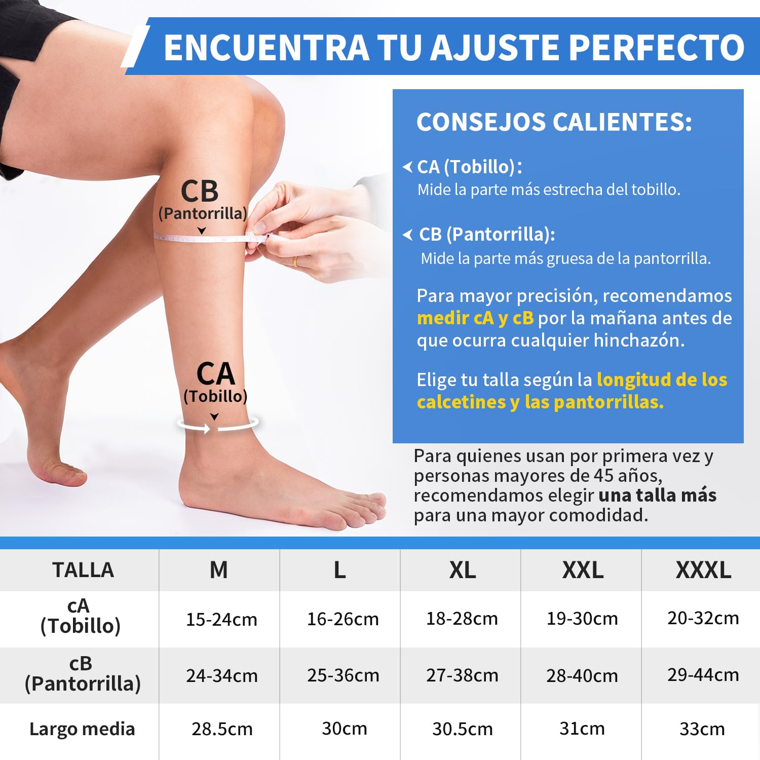 CAMBIVO Medias de Compresión con Punta Abierta 20-30 mmHg, Calcetines Compresion Mujer Hombres, Medias Compresion Clase 2, Compression Socks para Varices, Circulacion Piernas, Enfermera, Running