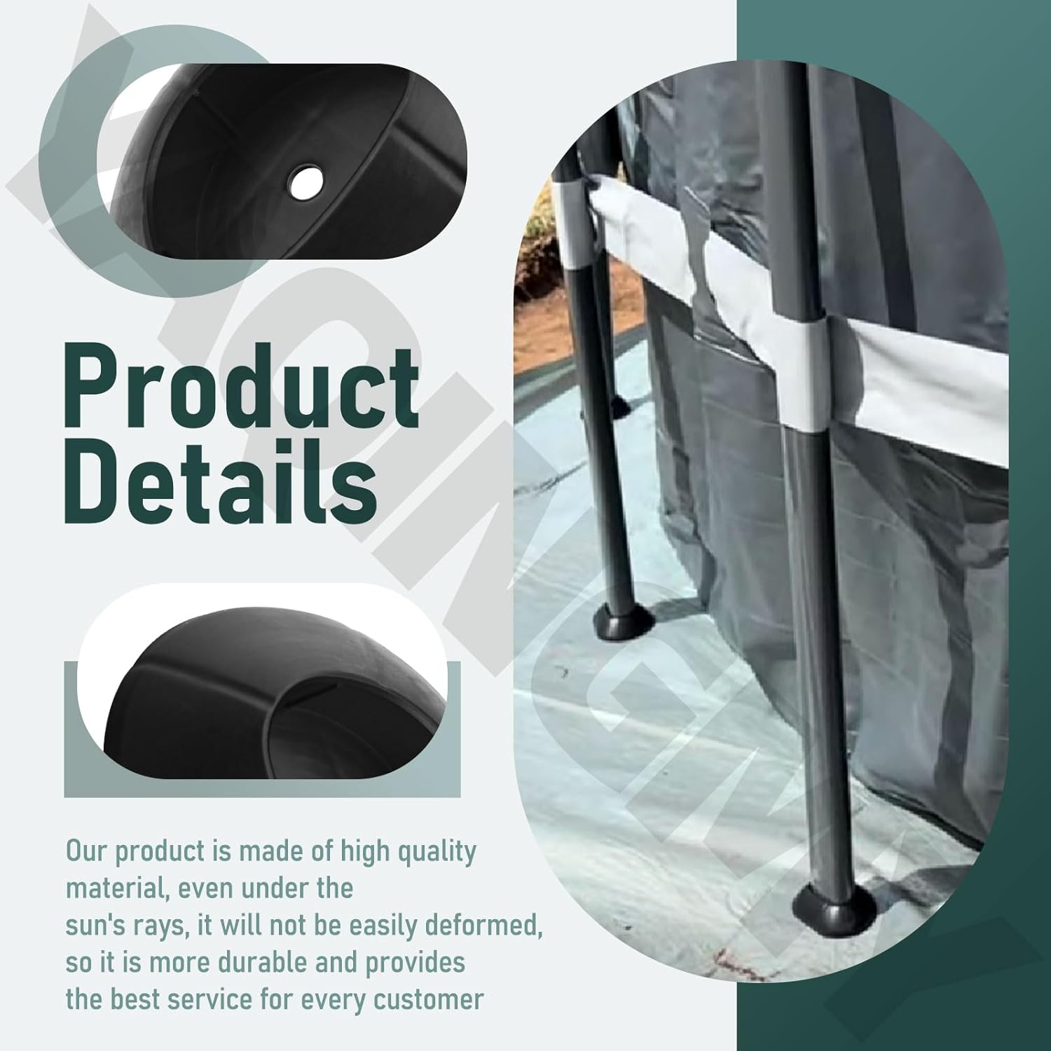 11453 Pool Leg Caps/Vertical Leg End Cap Compatible with Intex Ultra Frame Above Ground Swimming Pools 15ft - 26ft, Fits 28301TT, 28303SR, 28321EH, 28323EH and More (5 Pcs)