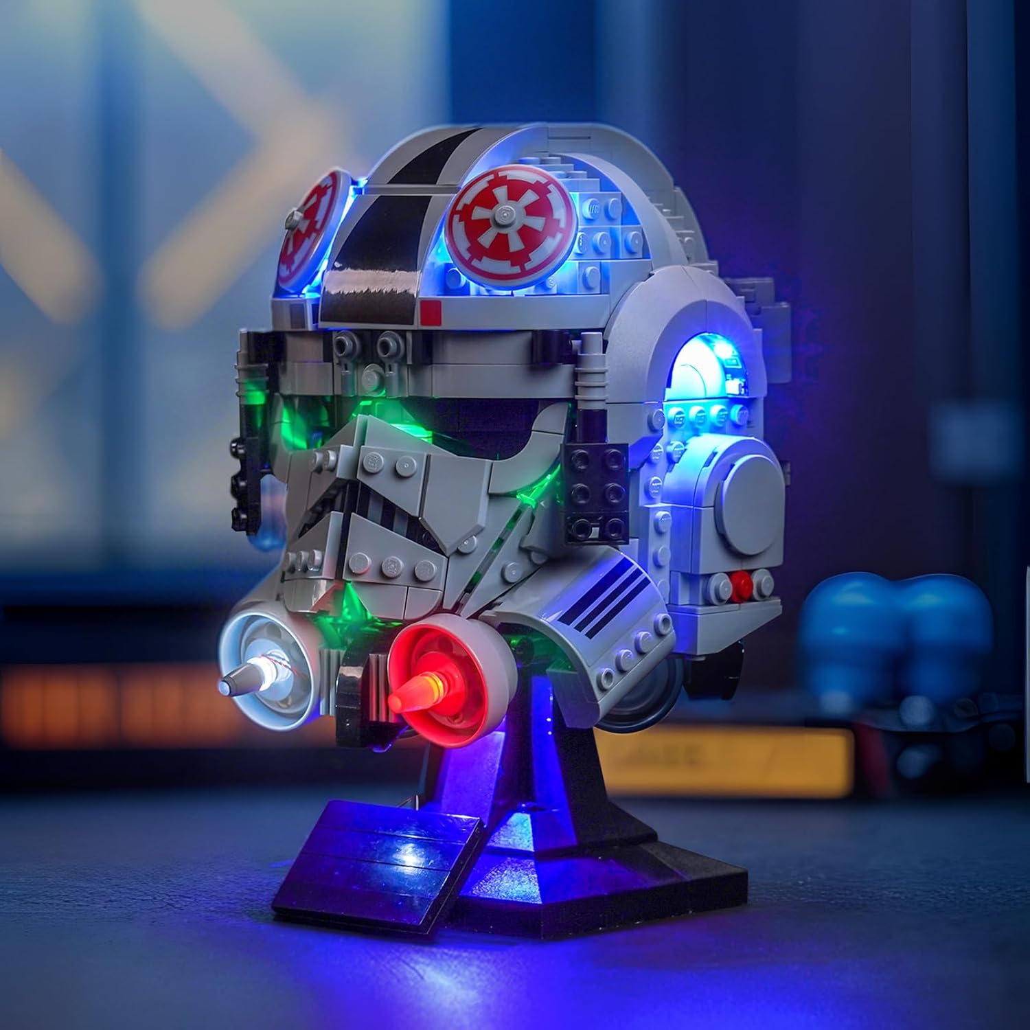 BrickBling LED Light Only, Compatible with Lego at-at Driver Helmet 75429, Creative Lighting Compatible with Lego Helmet- Not Come with Model (Classic Version Light)