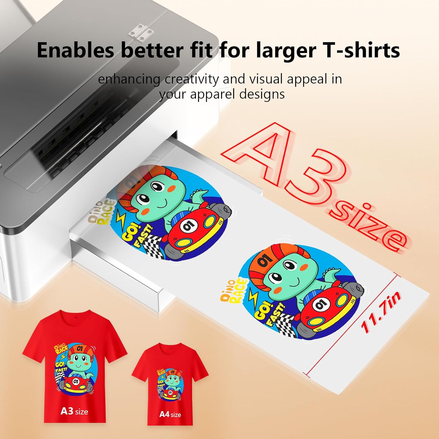 DSV A3 Roll DTF Printer with Oven, L1800 Transfer Printing Machine,High-Speed Print for Different Fabrics White Ink Circulation Automatic Cleaning System