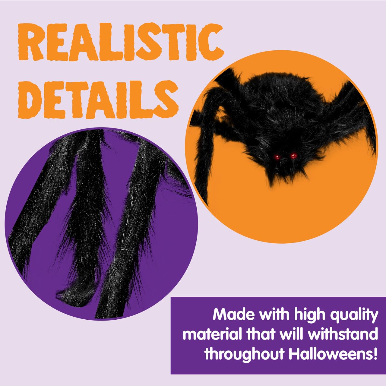 JOYIN Dekoracja na Halloween na zewnątrz, 140 cm gigantyczny pajączyna, trójkątna pajęczyna 7 x 5,5 m i elastyczna pajęczyna 100 g na podwórze nawiedzony dom