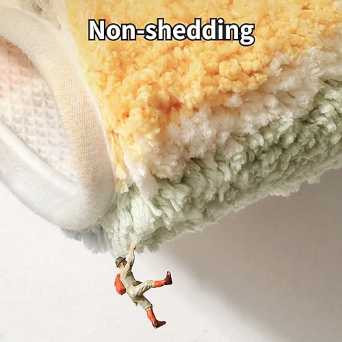 Miniatura 3 de Alfombra de baño, extra suave, acogedora y absorbente, no se desprende, lavable a máquina, antideslizante para suelo de baño, ducha (azul, 16 x 24