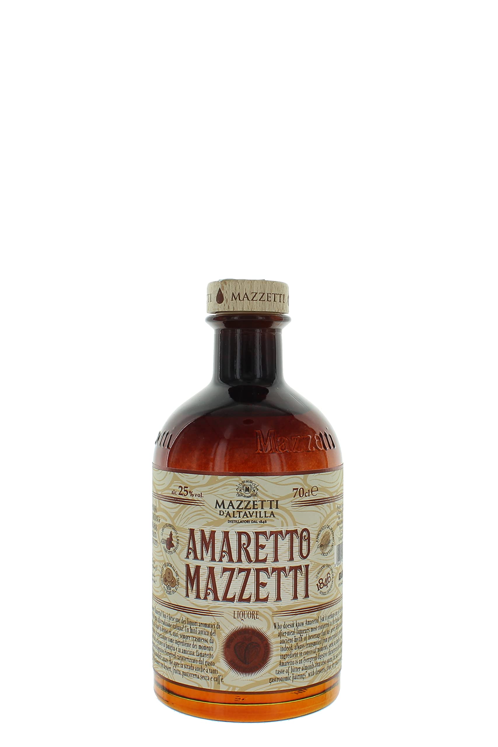 Mazzetti d’Altavilla Amaretto 0,7 l – Amaretto Likör, 25% vol., Italien – Piemonte