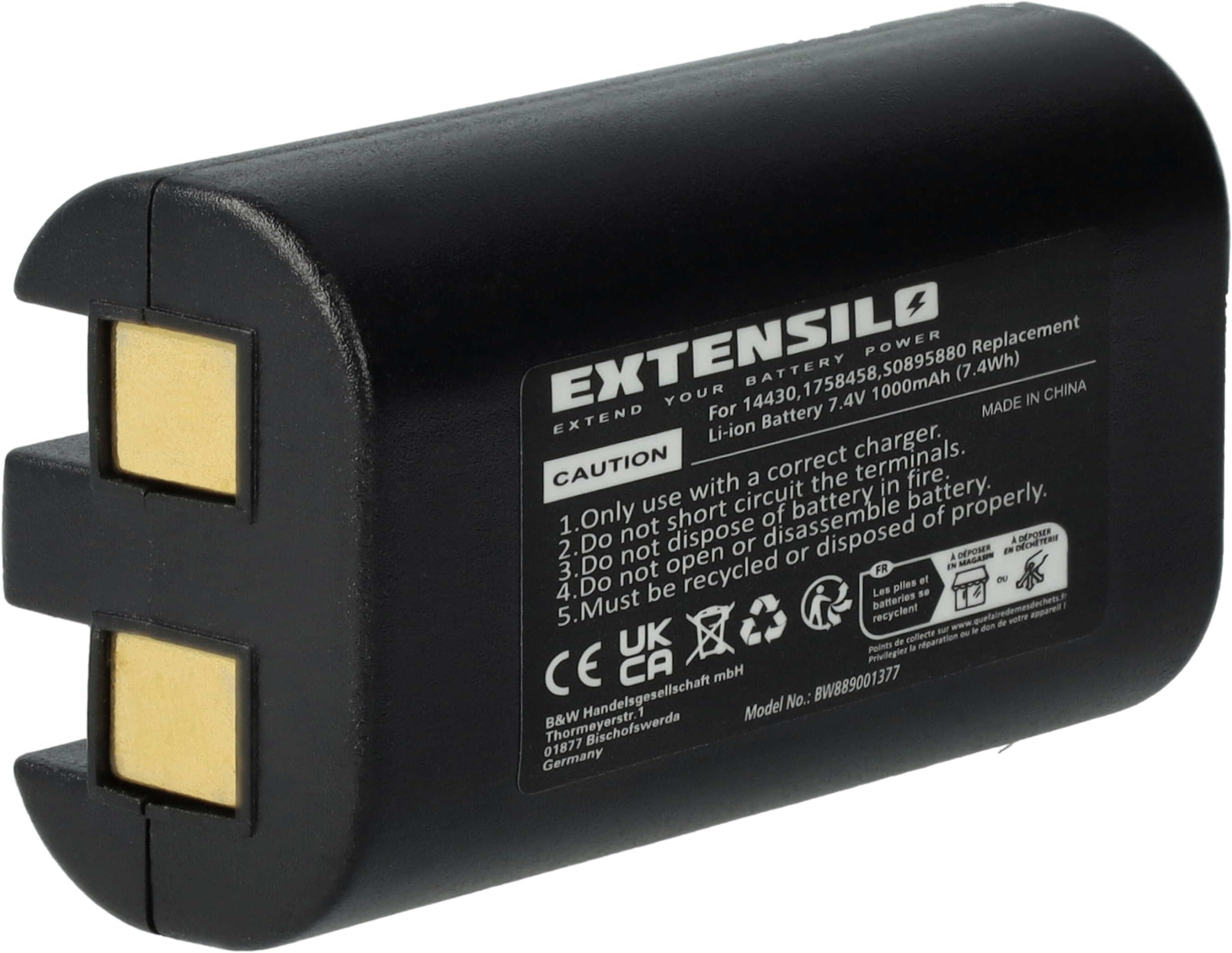 Battery compatible with 3M PL200 Printer Copier Scanner Label Maker (1000 mAh, 7.4 V, Li-Ion)