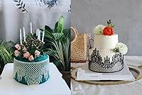 Vista 4 de Moldes de encaje en relieve, juego de 2 moldes de silicona con diseño de flores de varios círculos, decoración de pasteles de boda, molde