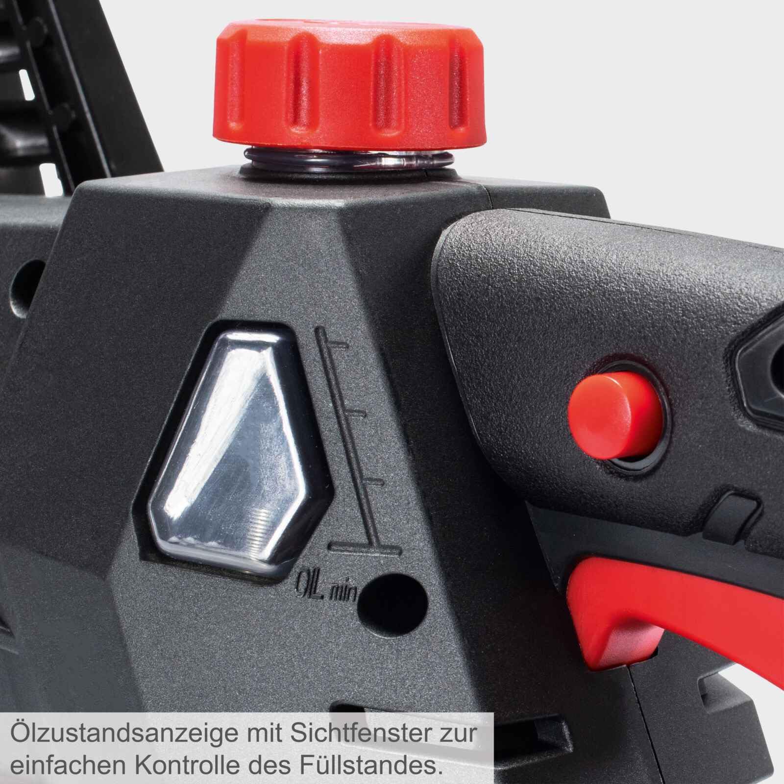 Scheppach Elektro Kettensäge CSE2700 | 2700W Leistung | 44cm Schnitt-Ø | 455mm ProCut Schwert & Kette | autom. Kettenschmierung | Handschutz mit integrierter Kettenbremse | Werkzeuglose Kettenspannung