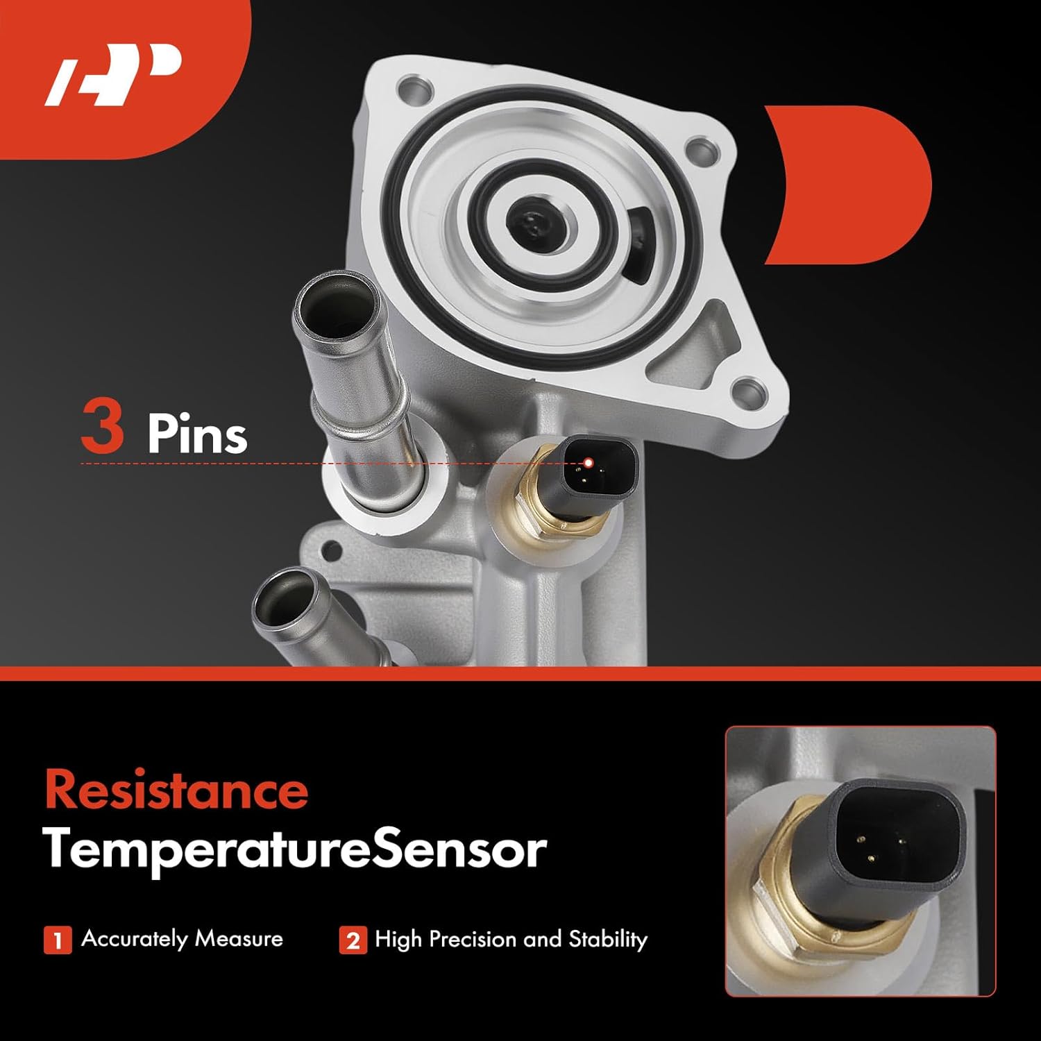 A-Premium Engine Oil Filter Housing Adapter Assembly Compatible with Ram Vehicles - 2500, 3500, 4500, 5500, 2014 2015 2016 2017 2018 2019 2020