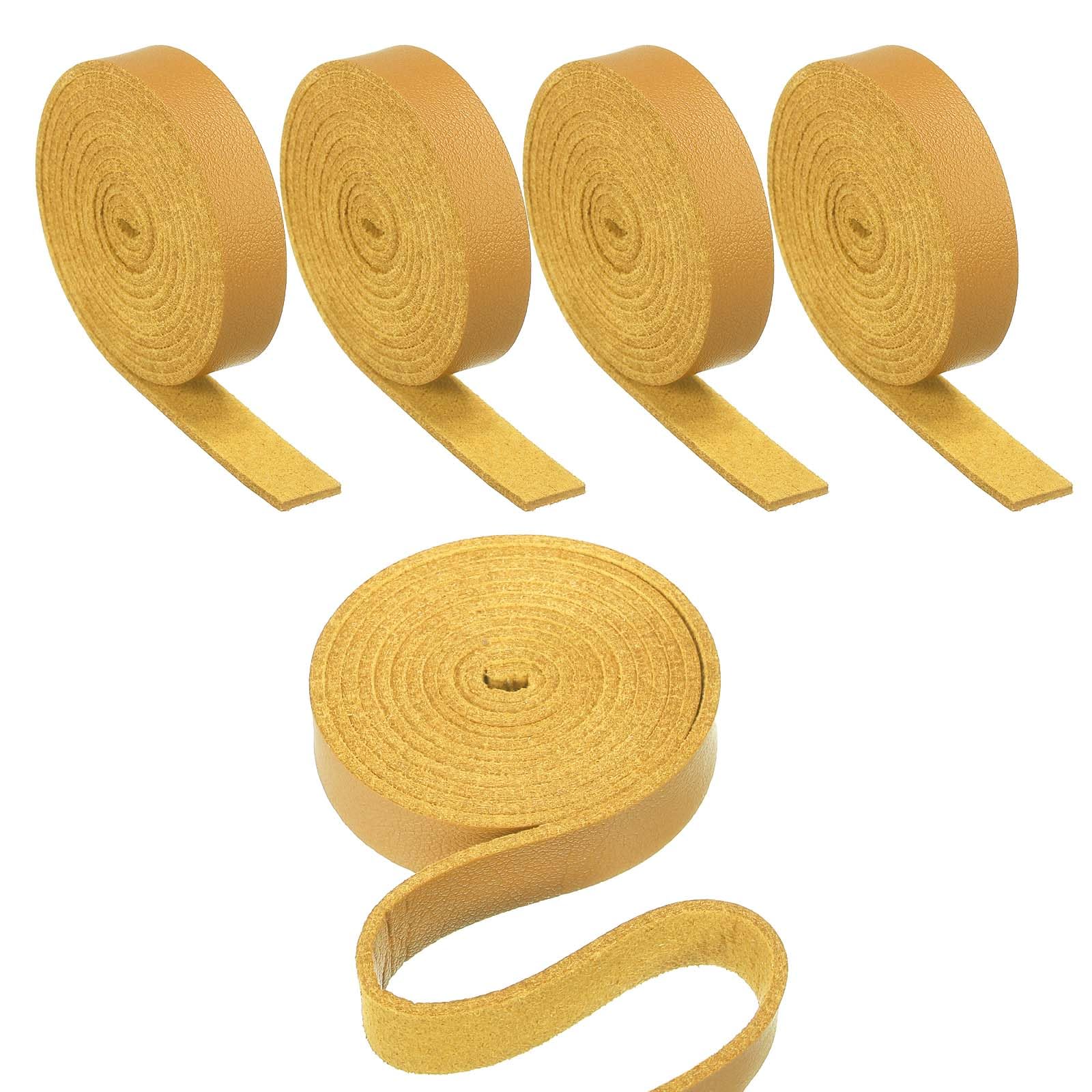 Bande plate en cuir PU souple jaune 10mm pour la fabrication de bijoux haut de gamme