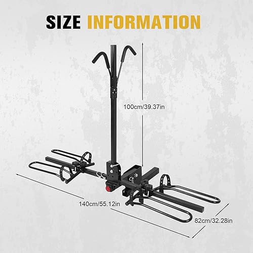 Miniatura 4 de Portabicicletas para coche, plegable, trasero, remolque, soporte de acero antiinclinación, portabicicletas eléctricas, portabicicletas para SUV,