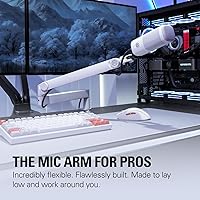 Vista 2 de Elgato Wave Mic Arm Pro White - 360° Rotatable Low Profile Gas Spring Microphone Arm, Works Mics/Shure SM7B/HyperX QuadCast/Rode/Blue Yeti & More
