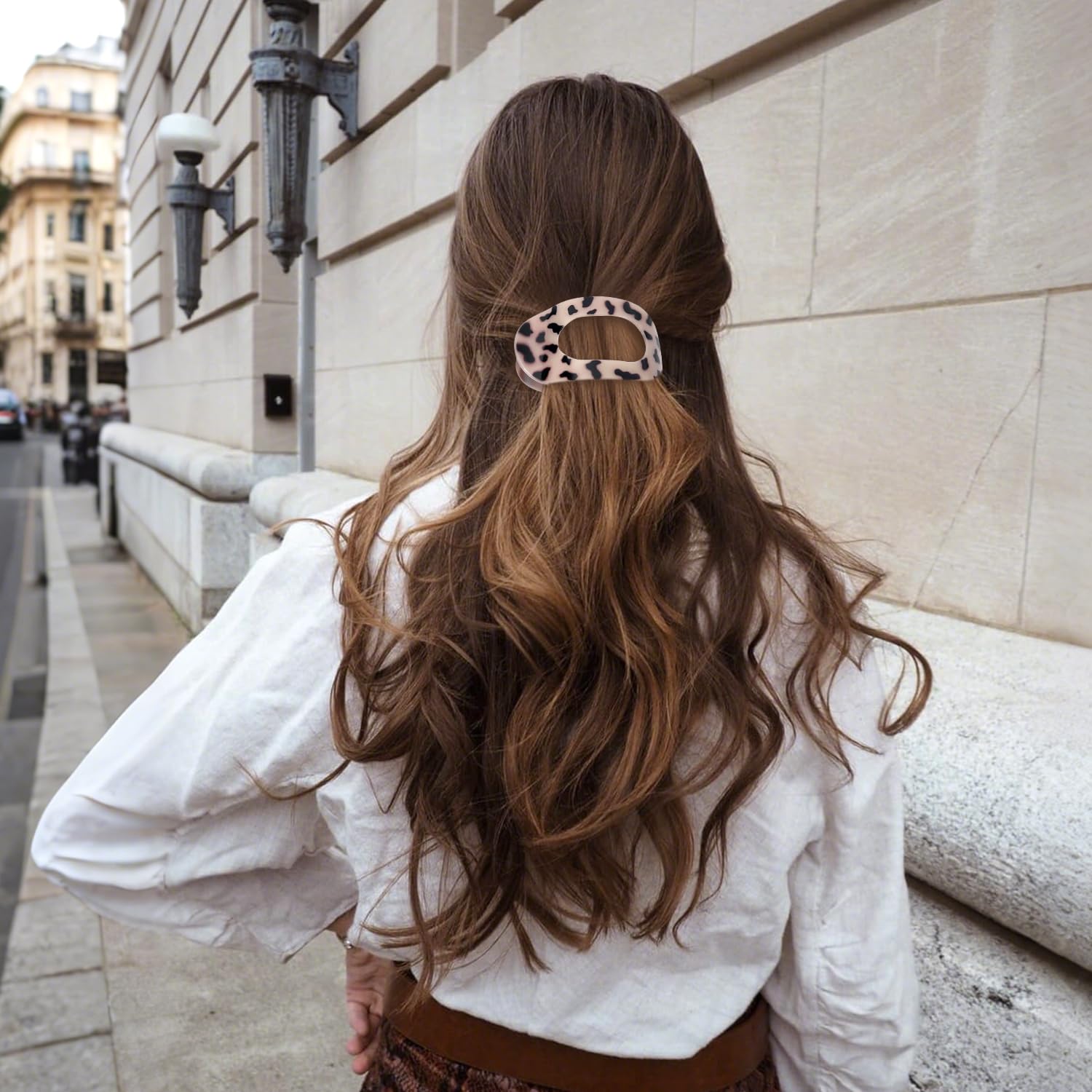 Large Hair Clips for Women French Matte Flat Claw Clips, Strong Hold for Thick and Thin Hair Pack of 4 in 4 Colors - Image 2