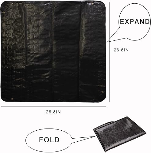 Vista 4 de BIUWING Tapete plegable para trasplante de plantas de interior, 2 piezas, tela de trabajo de jardín, impermeable, gruesa, para jardinería