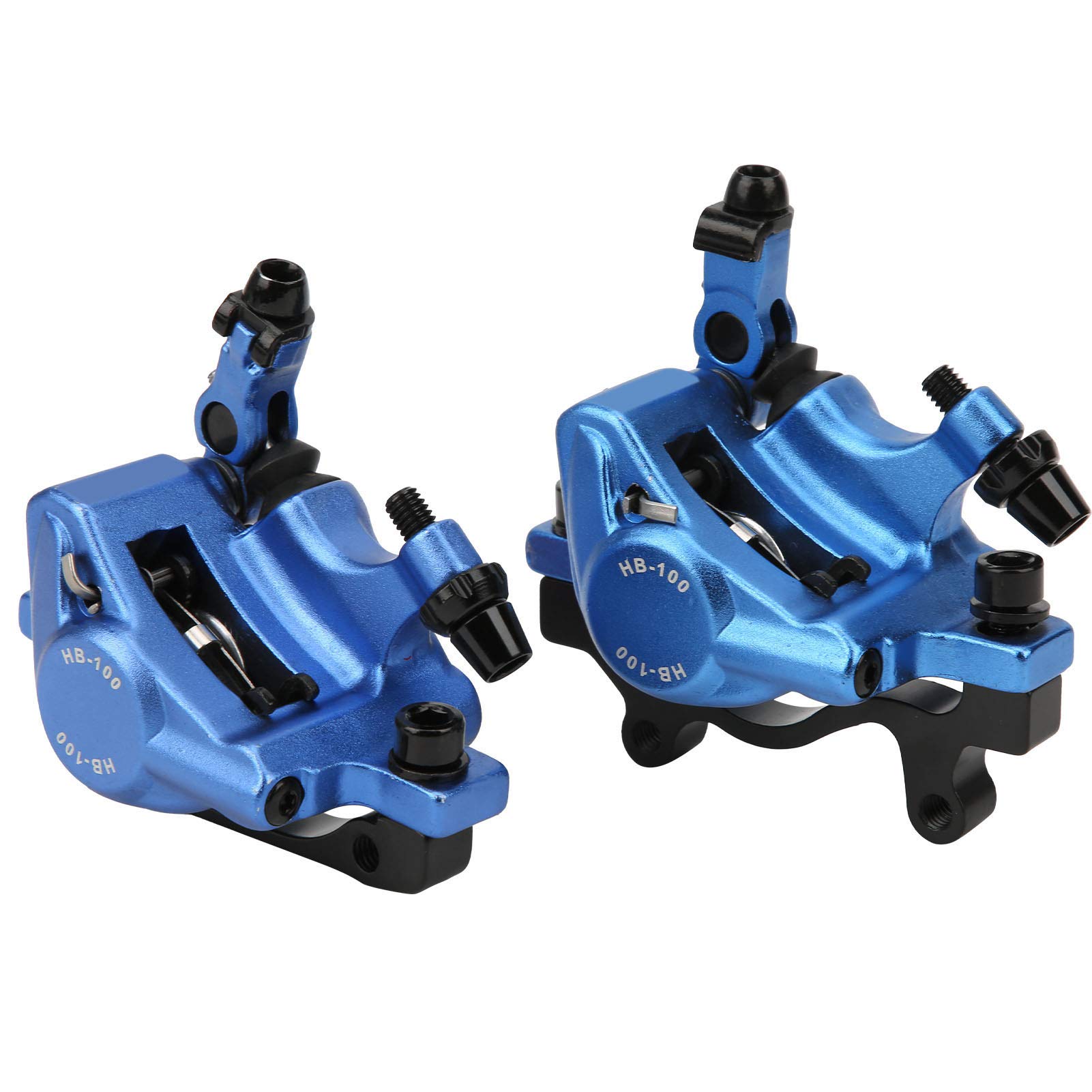 2 pièces étriers de frein à disque hydrauliques de traction de ligne, dispositif de frein à disque de cyclisme en alliage d'aluminium, accessoire de vélo pliant pour vélo d (Blue)