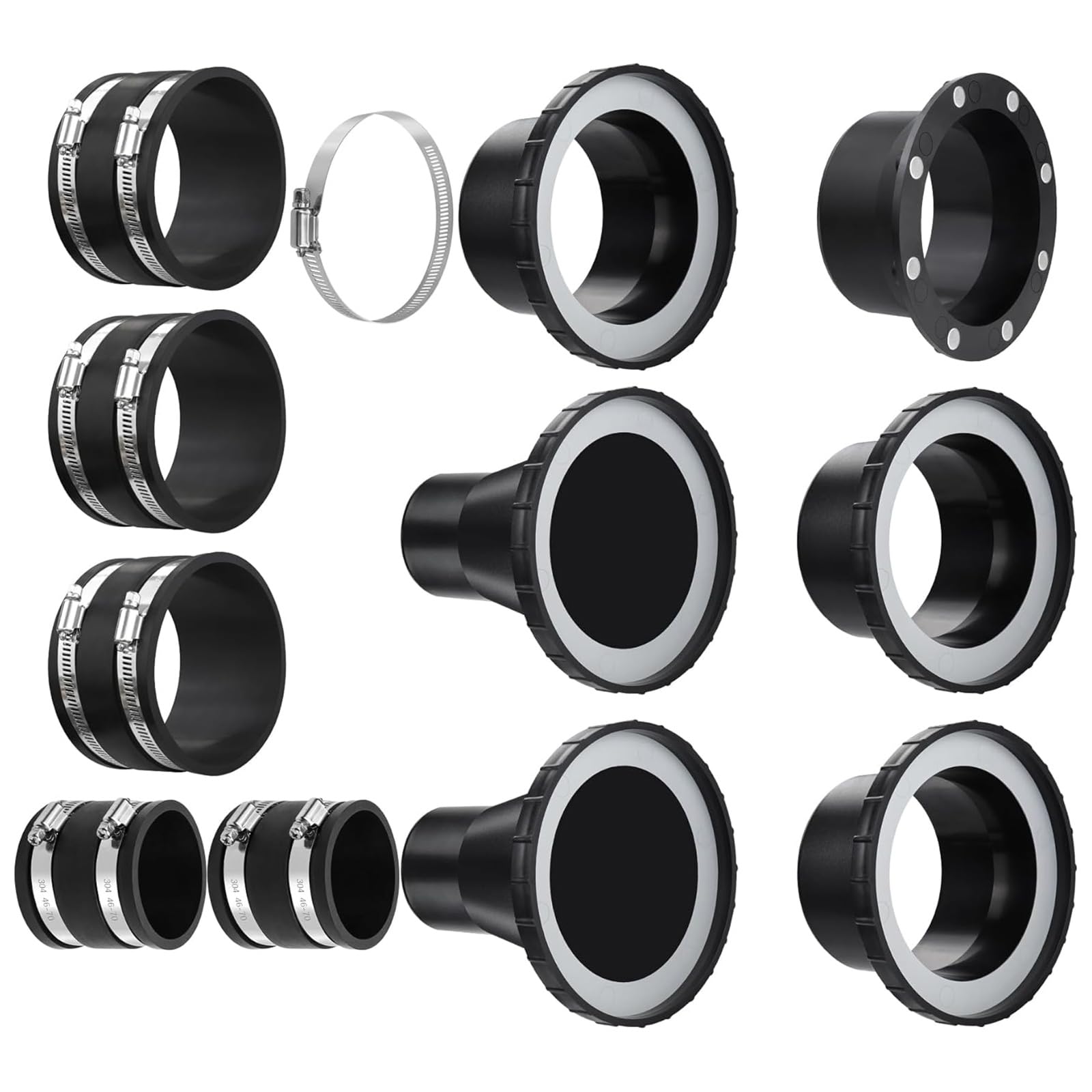Zxfdsfdbnm 12Pcs Woodworking Collector Adapters Simple Detach Abs For 4 Inch Hose Workshop Vacuum Adapter