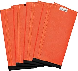 Shoofly Horse Leggins, Patented Loose Fitting Fly Boots, Prevent Fly Bites, Reduce Stomping & Fatigue, Breathable Plastic Mesh (Orange/Yearling)