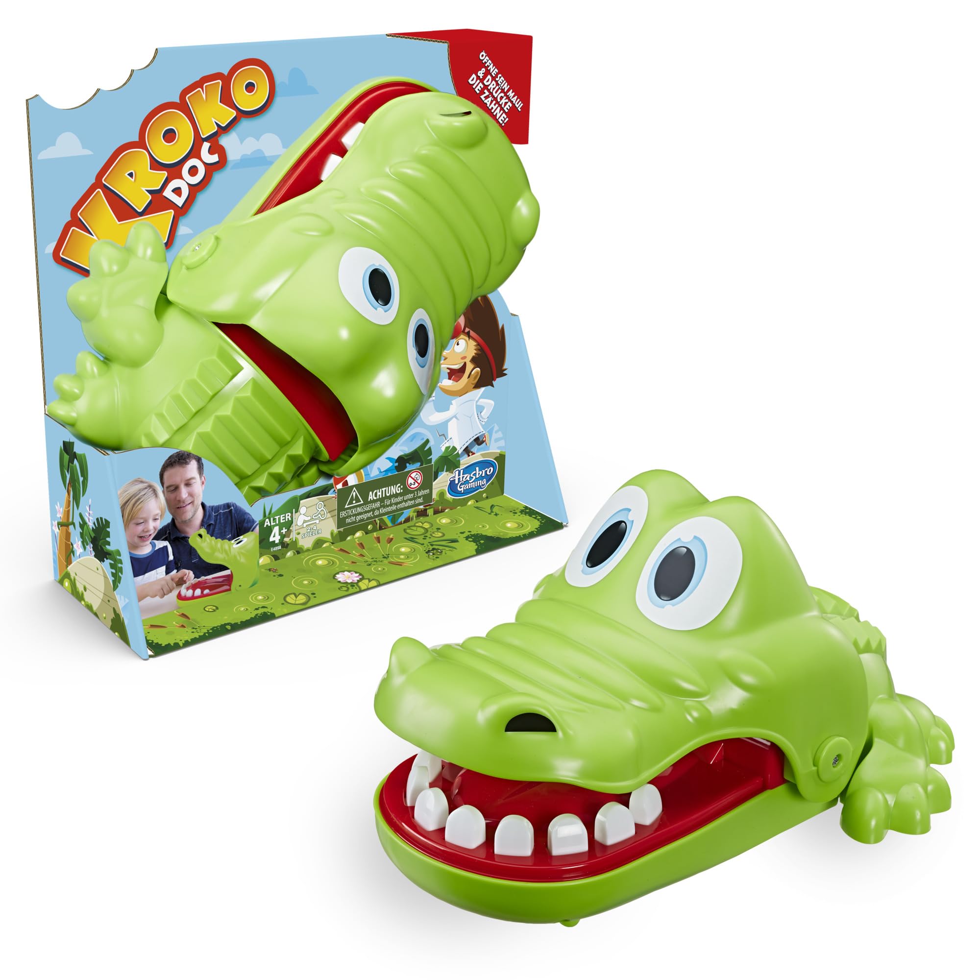 Hasbro Gaming E4898100 Croko Doc, Juego para niños a partir de 4 años, Multicolor