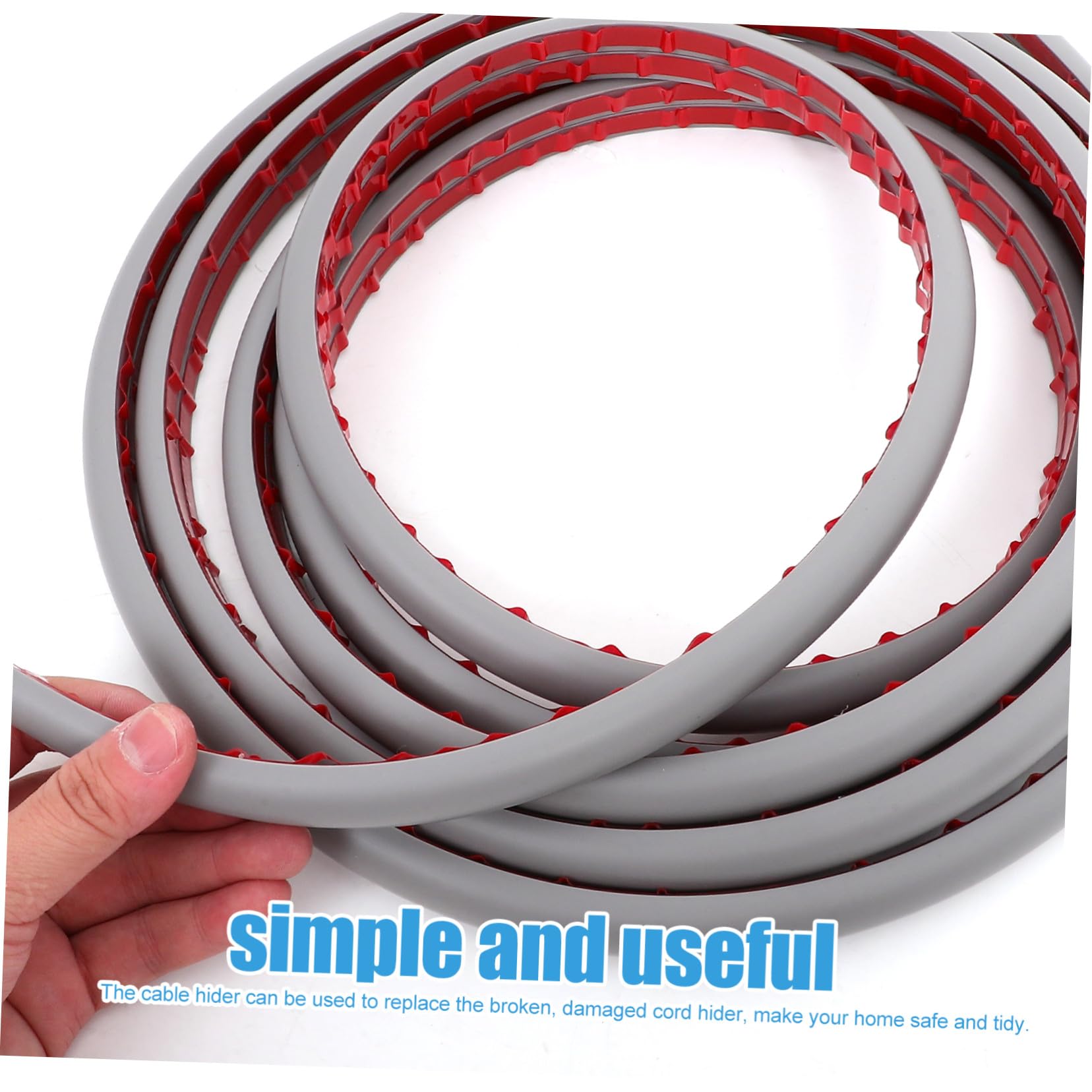 Canaleta para Cables Autoadhesiva Gris Organizador Pared para Ocultar y Proteger Cables TV Gestión y Fácil Instalación para Hogar y Oficina