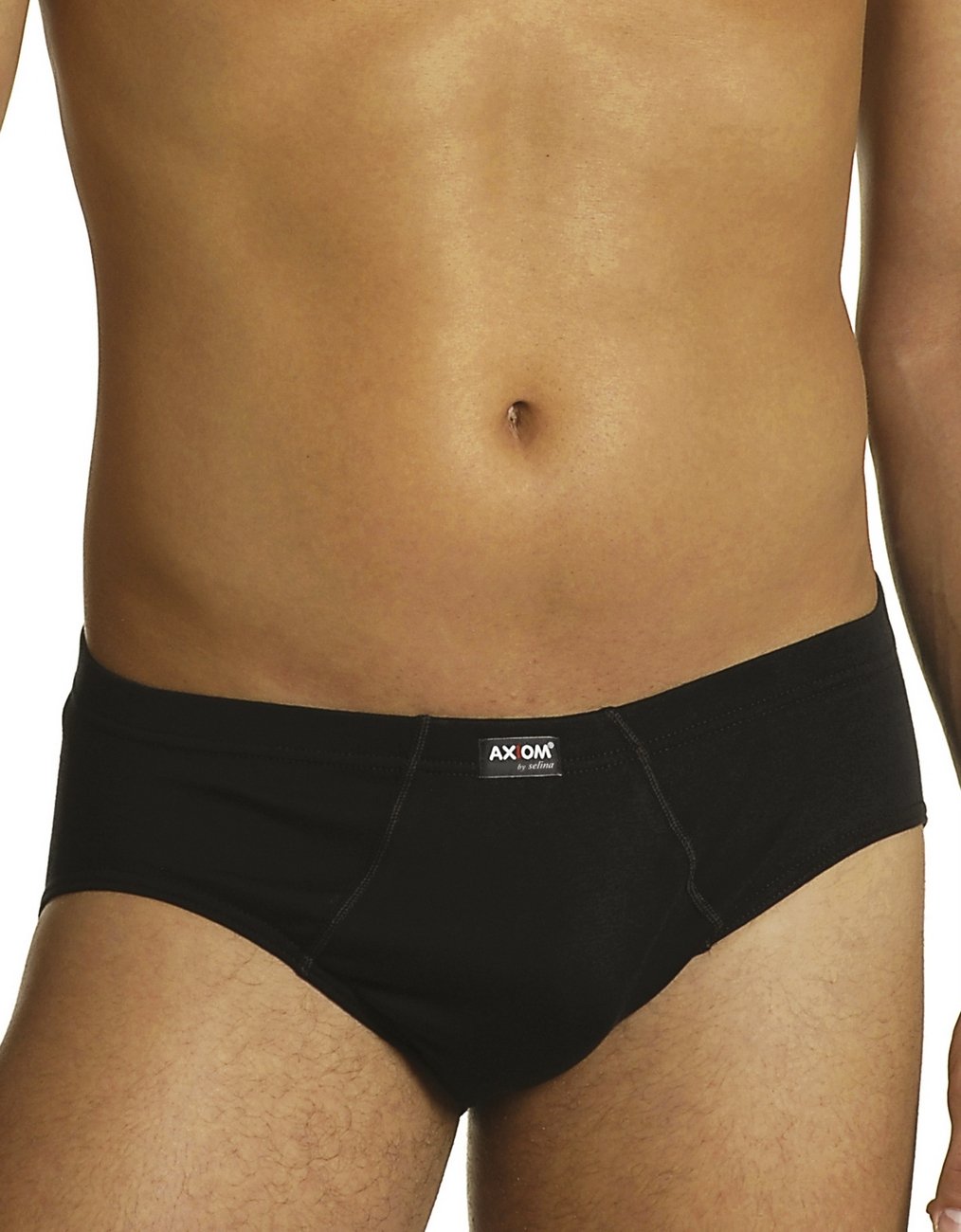 6 Slip Uomo Axiom 2665 in Cotone Elasticizzato Bianco E Nero (5