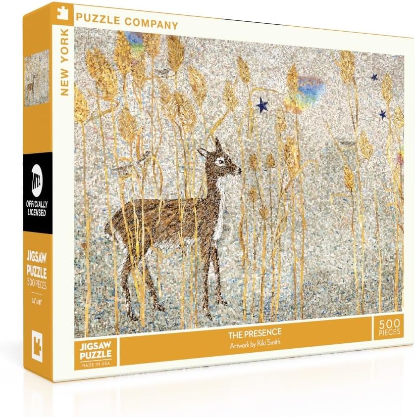 New York Puzzle Company - Transit Posters The Presence - 500 Piece Jigsaw Puzzle for Adults by Kiki Smith