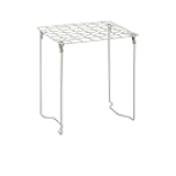 Honey-Can-Do Stackable Steel Wire Locker Shelf, Silver Metal Storage Rack Organizer, Heavy Duty Height Adjustable School & Gym Locker Insert, Space-Saving Utility Shelving