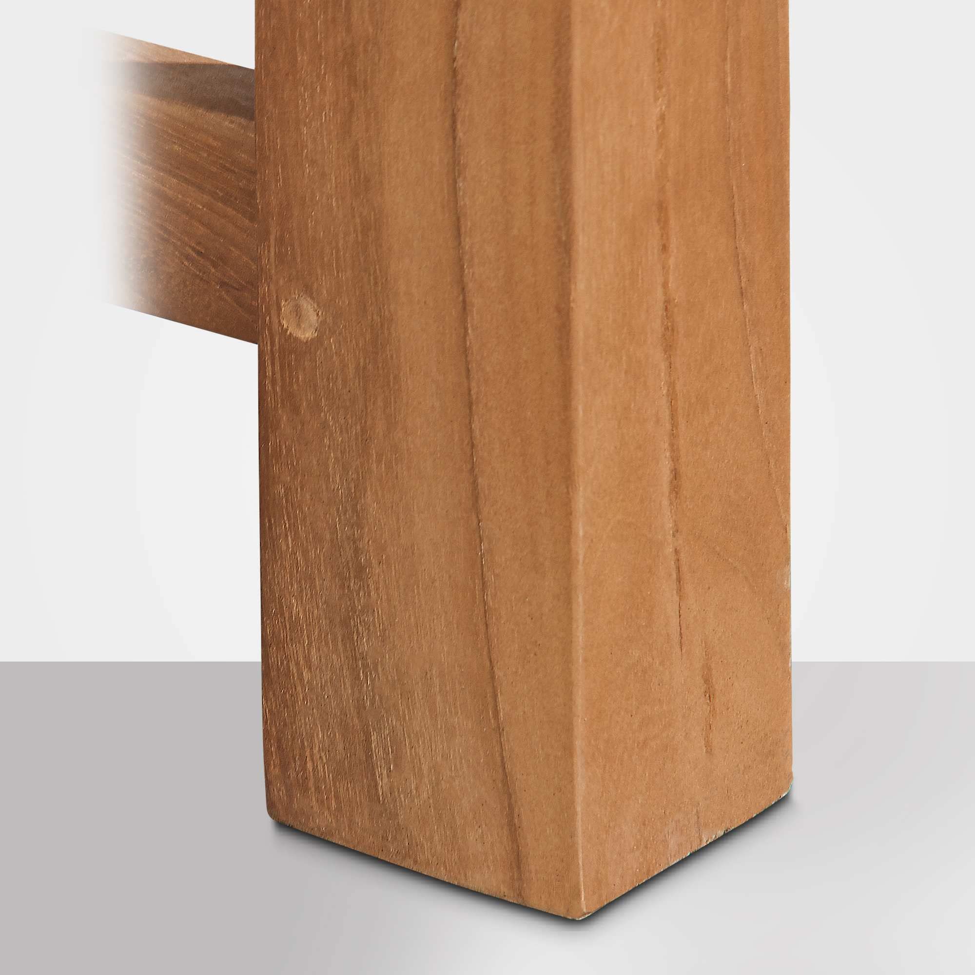 CLP Panca in Teak Jackson V2 I Panca in Legno Resistente alle intemperie con Schienale I in Legno Massiccio di Teak, Colore:Teak, Dimensione:220 cm
