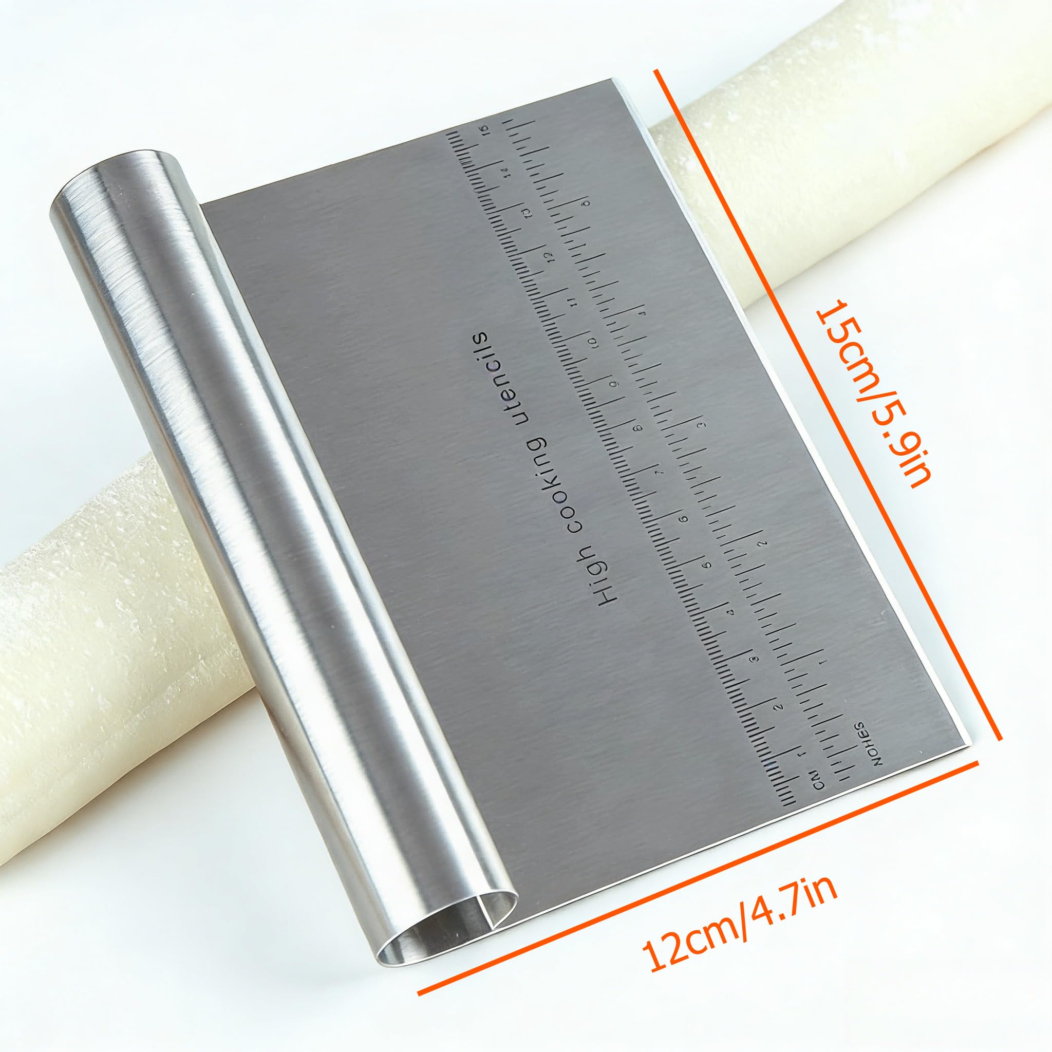 RUPOHU Dough Scraper - Pizza Cutter & Baking Tool -6