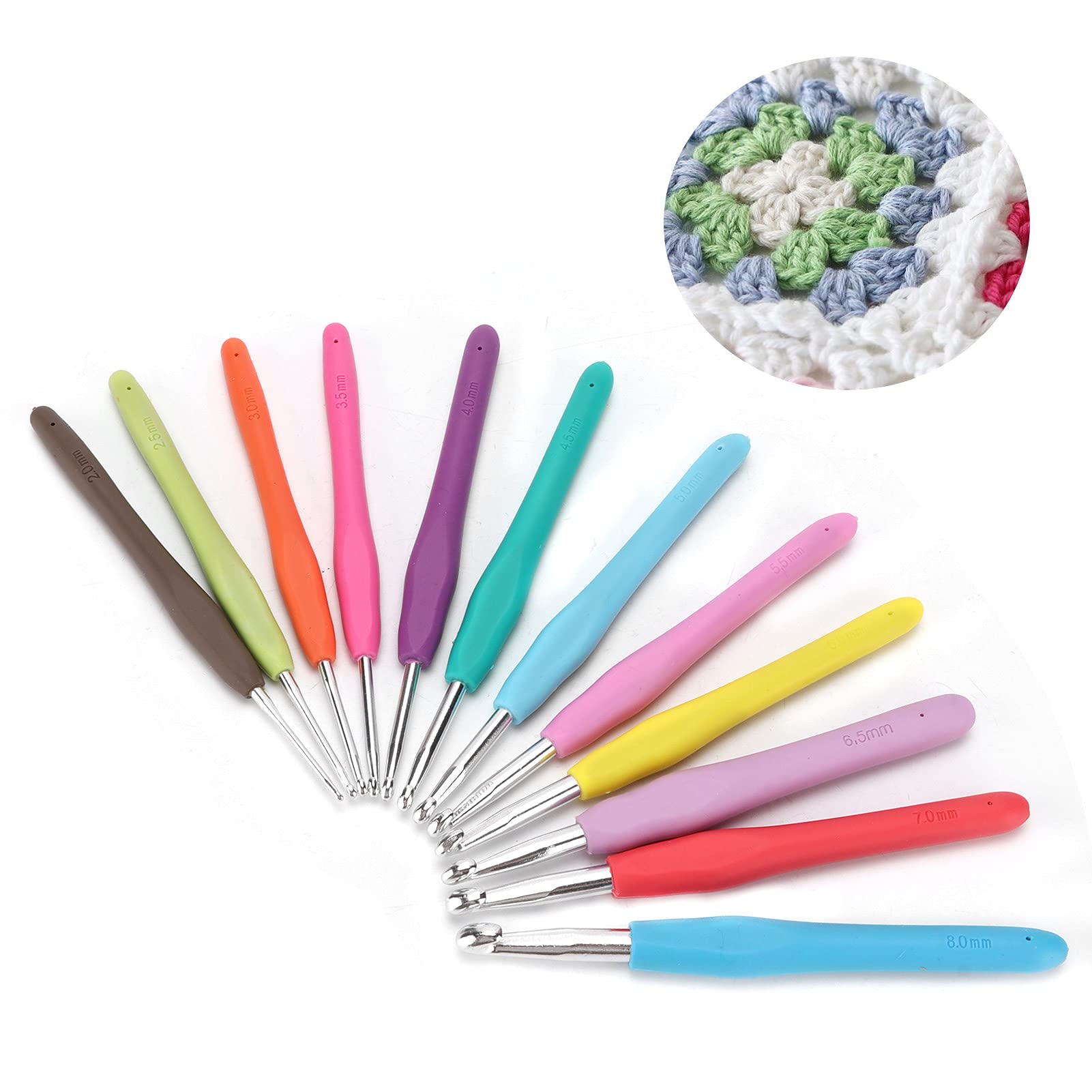 Kits De Crochet - ZGEER - Ensemble De Tricot - 63 Crochets Ergonomiques - Sac Imperméable - Accessoires Inclus - Beaux-Arts Et Loisirs Créatifs