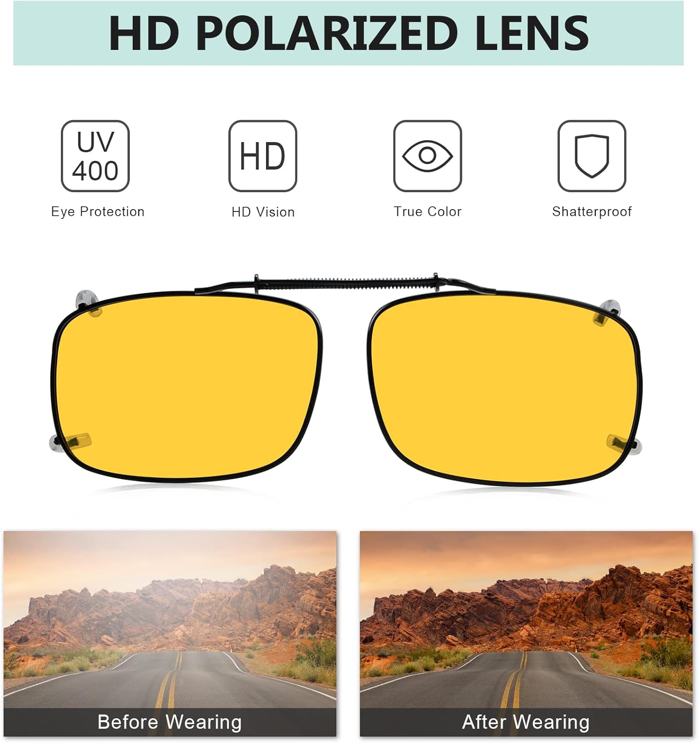 Eyekepper Large Clip On Sunglasses Polarized Lens - Image 4