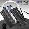 Galaxy Z Fold 6 Case Leather Texture Galaxy Z Fold 6 Case Strap Hole Hinged Protective Cover Built-in S Pen Plating Thin Lightweight Black 25-Fold 6-01