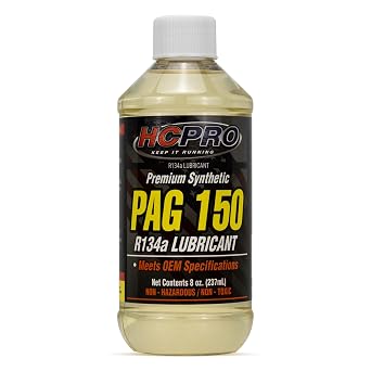 HCPRO PAG150 Synthetic PAG Oil for R134a Air Conditioning Systems - Premium Refrigerant Lubricant 8 Oz 237 ml Compressor Oil