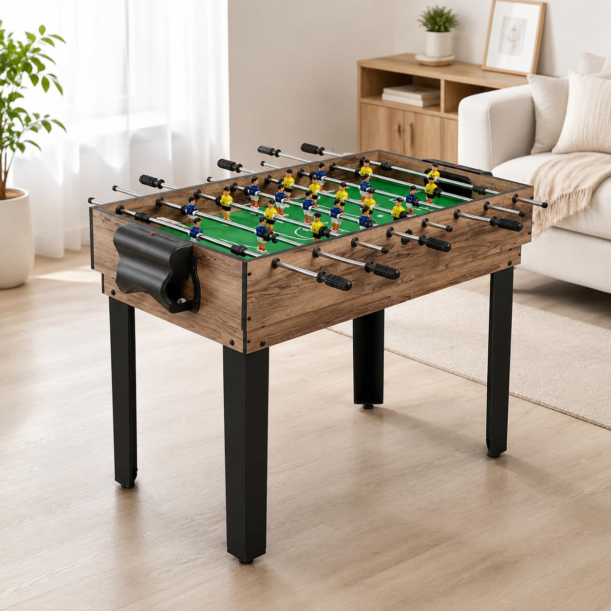 predolo Multifunktionstisch, Spieltisch für Familie & Wohnzimm, Billard, Airhockey, Tischtennis, 117.8x61.2x84.2cm Holzvbund