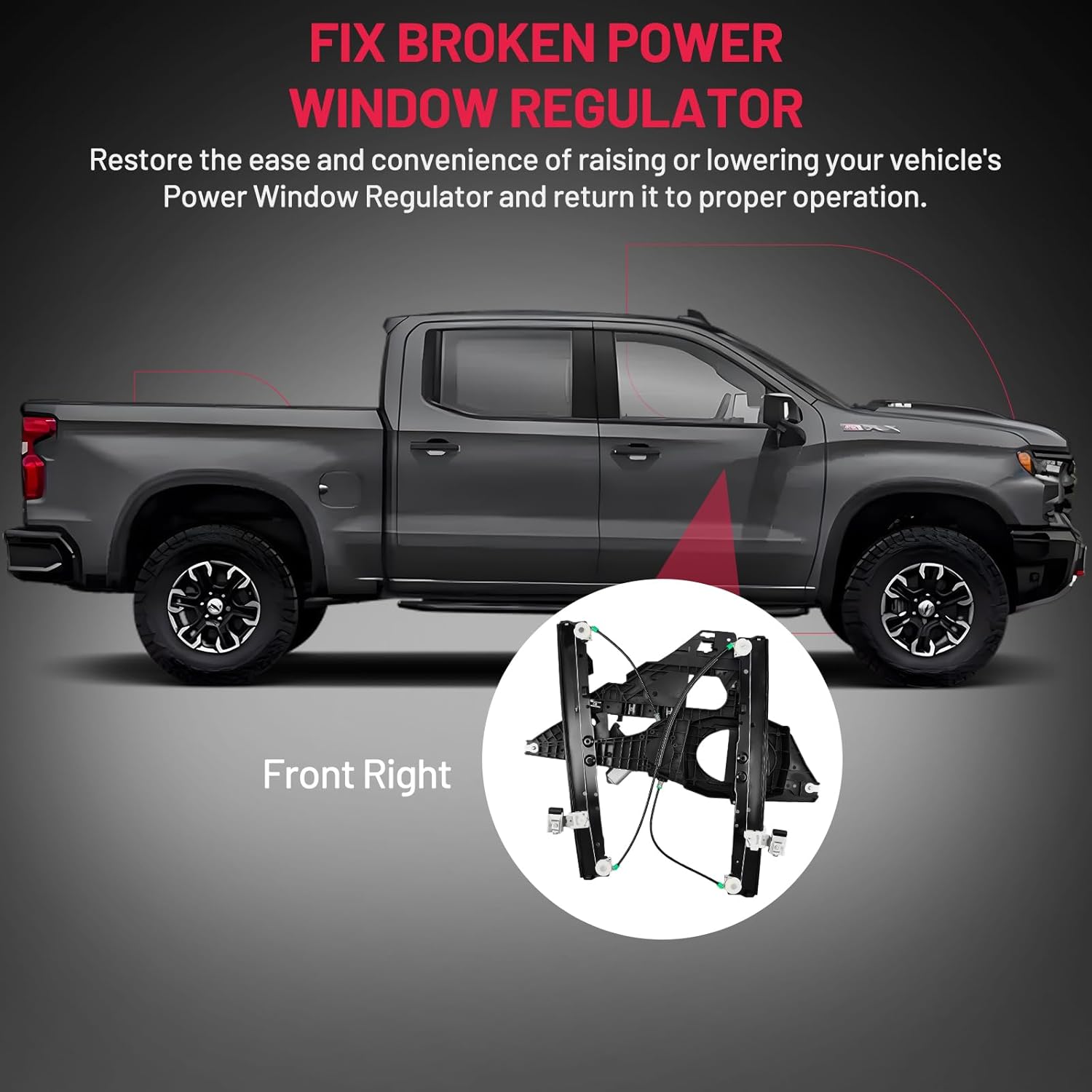 BDFHYK 748-543 Power Window Regulator with Motor Front Right Compatible with Ford Expedition 2007-2017, Lincoln Navigator 2007-2017