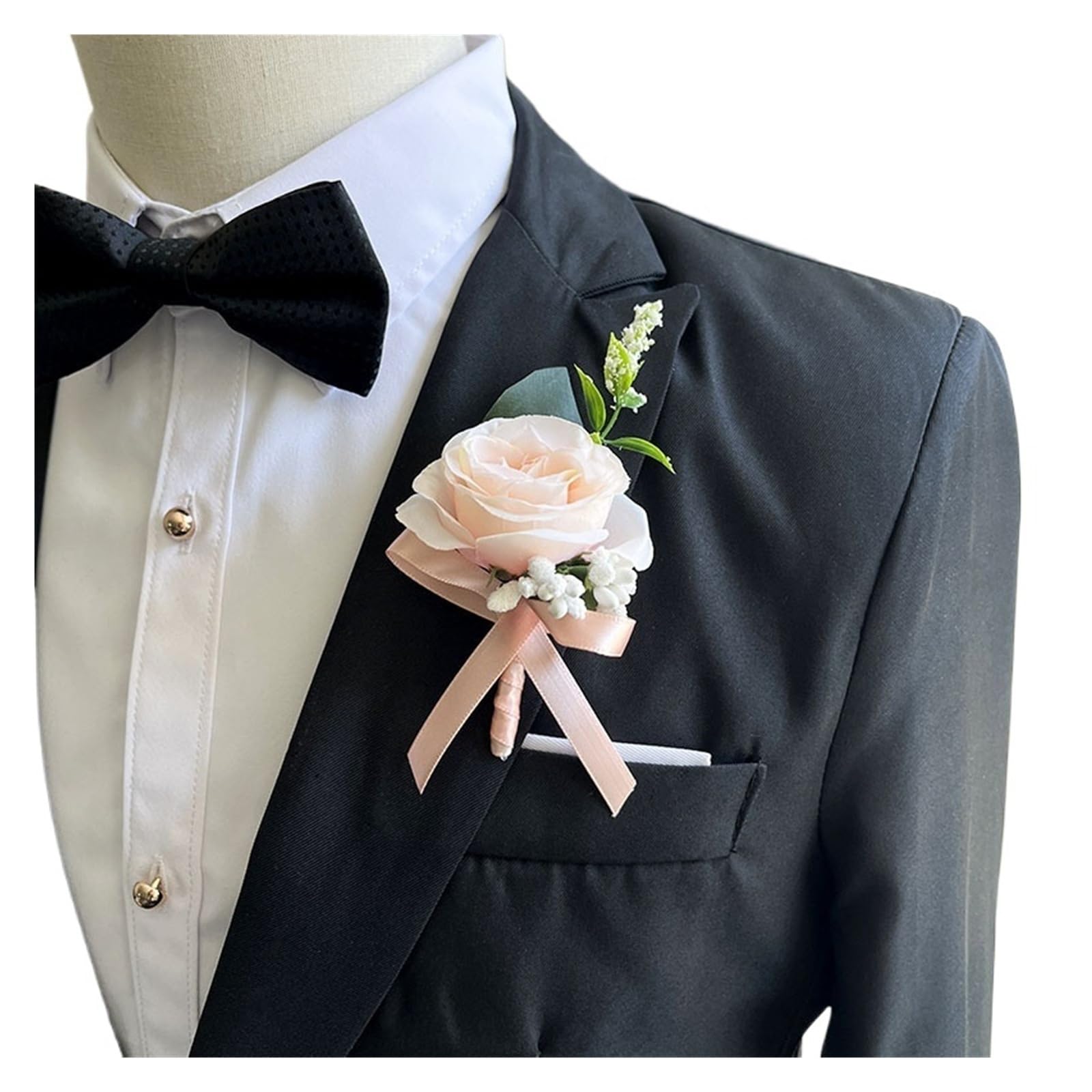 MQFBNNP Wedding boutonniere Boutonniere Groom Buttonhole Flower Corsage Wedding(Boutonniere C)