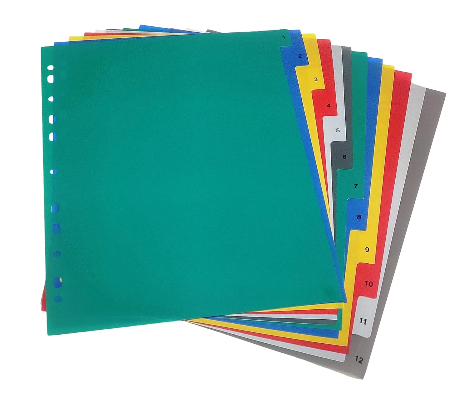 KOLOR NINE® A4 Binder Index Divider Box File Separator 12 Insertable