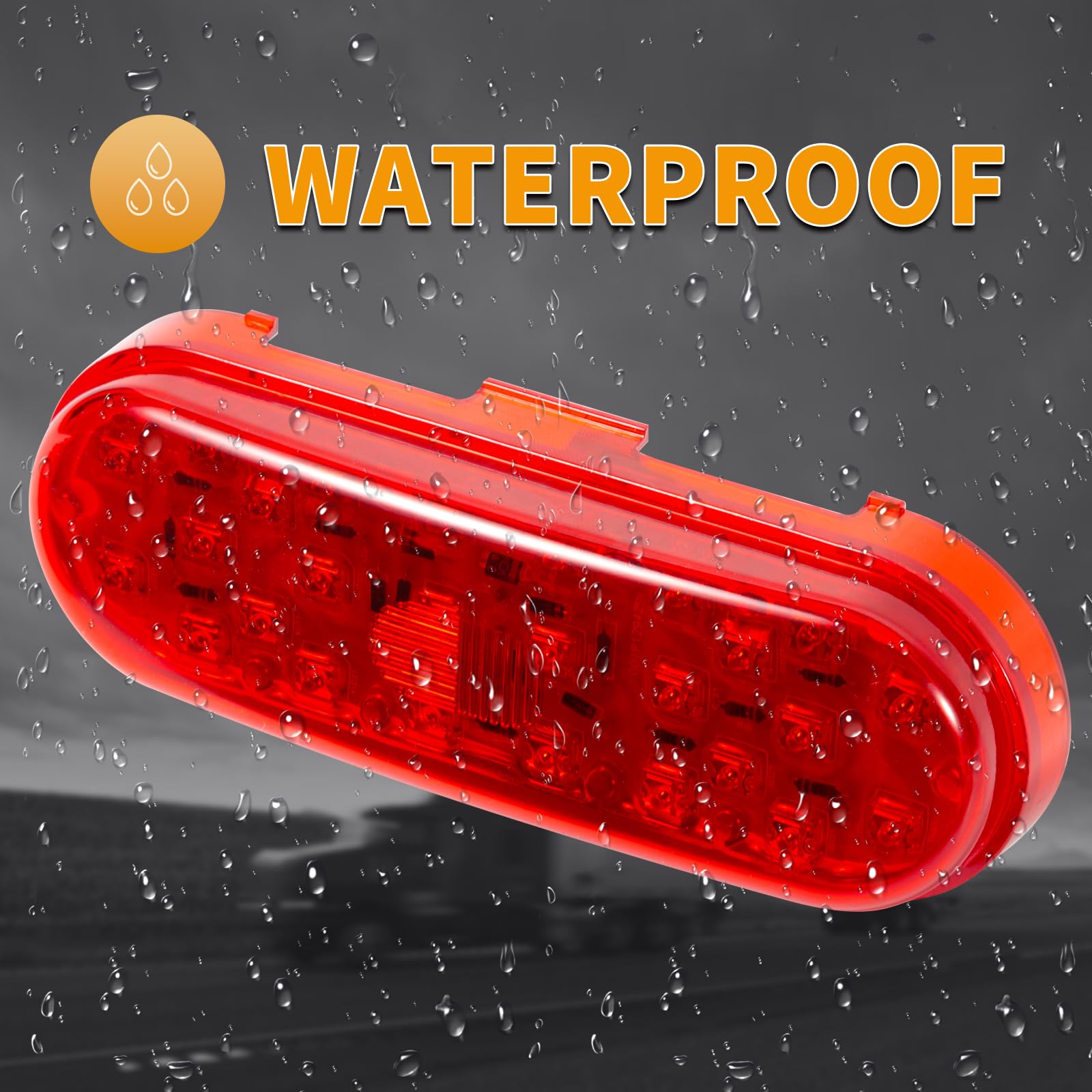 EVERESTHD LED Tail Lamp Set For Volvo VNL, VNR & Mack Anthem – Red Lens, 12V, DOT Certified – Pair