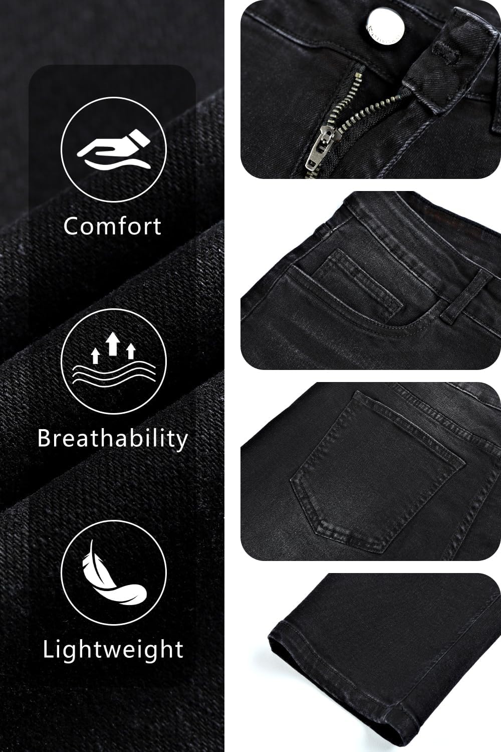 GINGTTO Mens Slim Fit Jeans Stretch Denim Pants for Men - Image 5