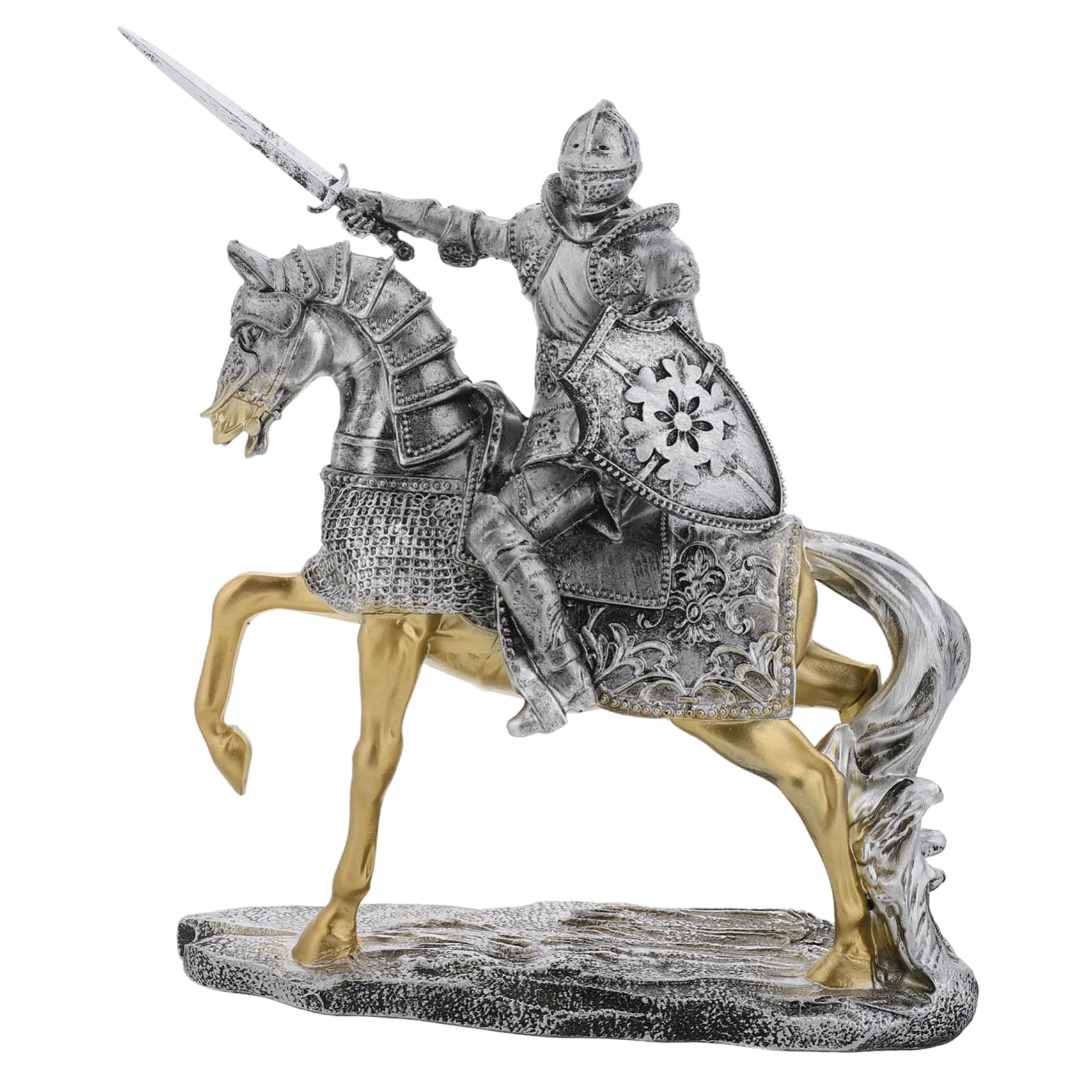 Vintage Wachsoldat Statue aus Kunstharz für Schreibtischdekoration | Silber, Feine Verarbeitung mit Detailreicher Ausführung, Vielseitig Platzierbar für Büro und Zuhause