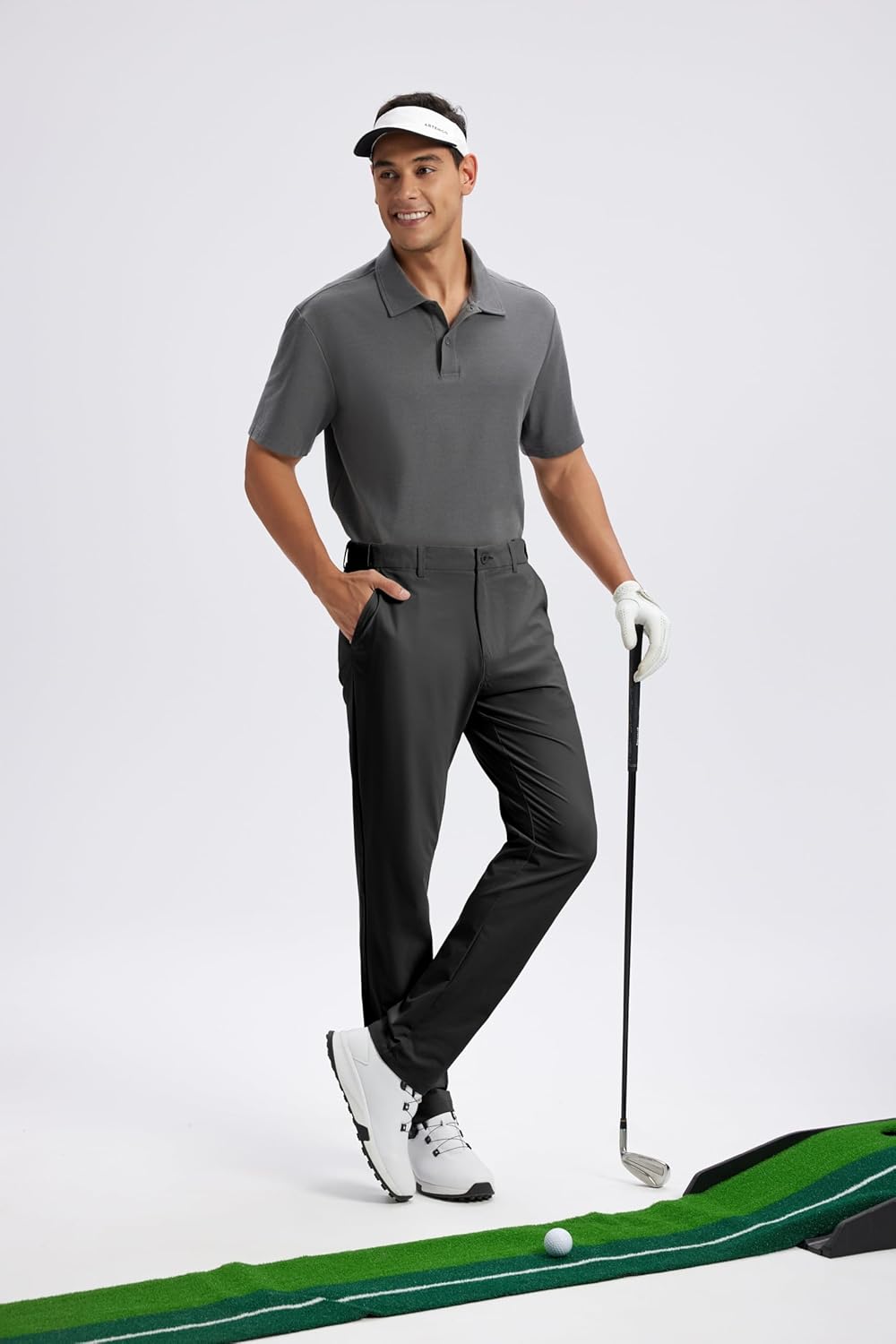 Mens Golf Pants Lightweight Quick Dry Anti-Slip Work Dress Pants 30"/32"/34" Stretch Casual Slacks with 4 Pockets - Image 6