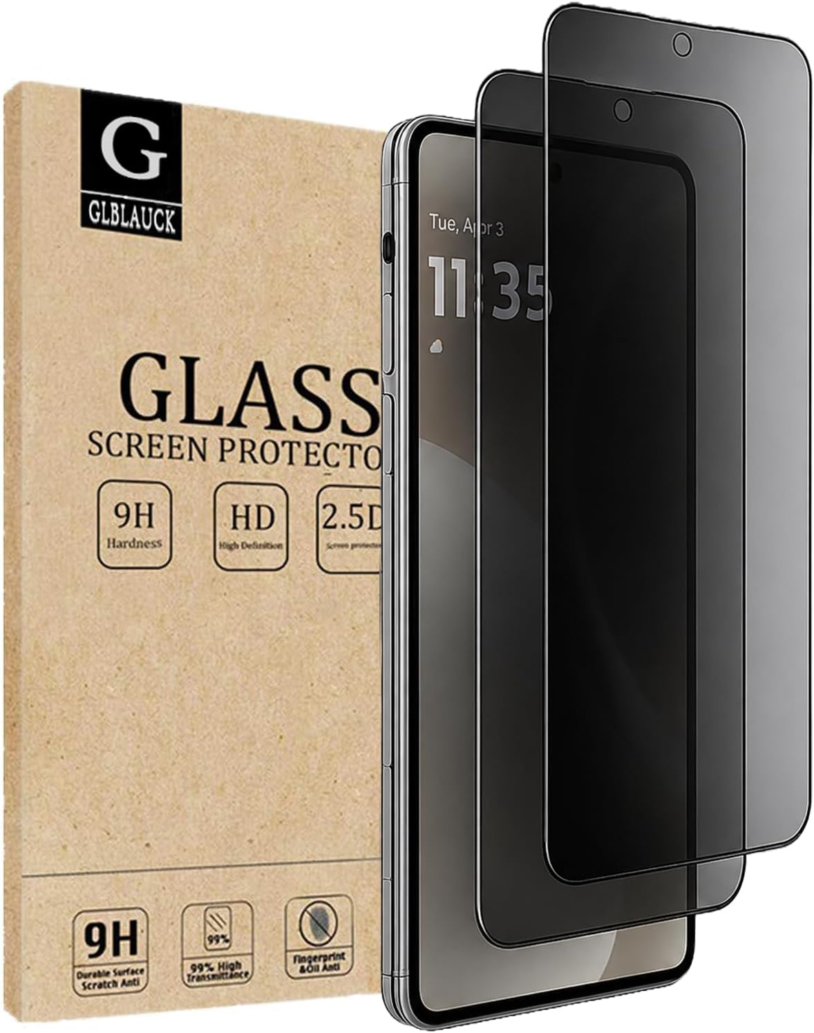 [2-Pack] Privacy Screen Protector for Motorola Moto Razr Fold, Anti-Spy 3D Curve Edge 9H Hardness Tempered Glass Screen Protectors for Moto Razr Fold