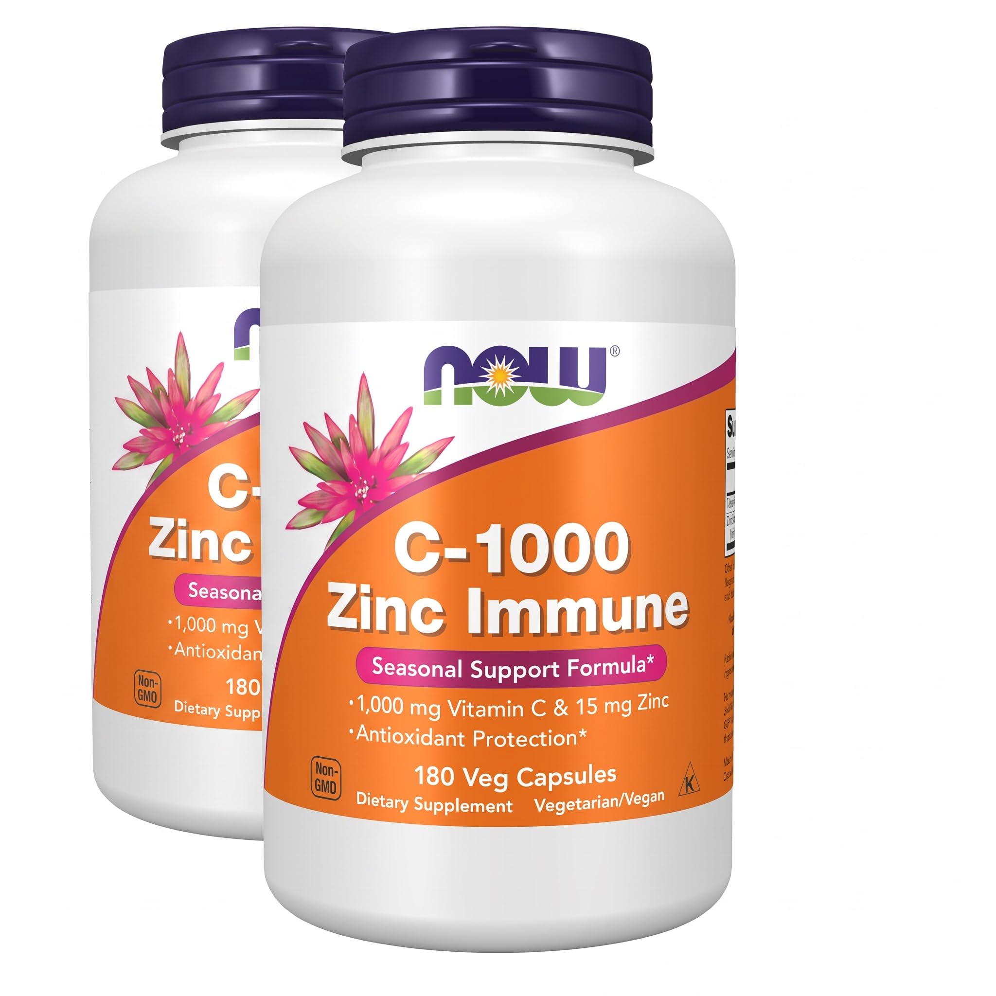 NOW Supplements, C-1000 & Zinc Immune, Seasonal Formula*, 90 Veg Caps — Amazon image 10