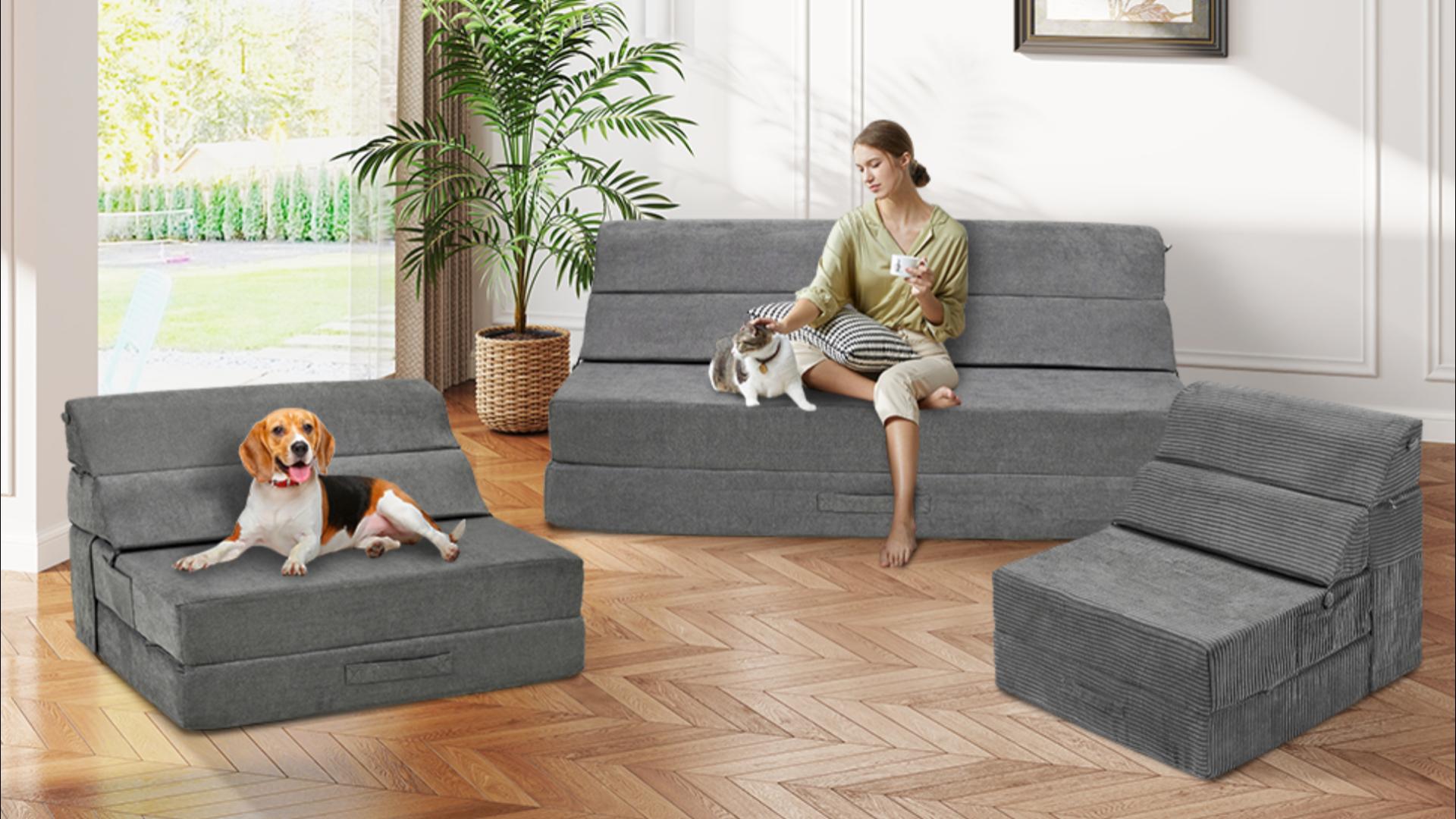 Amazon.com: LitaiL Comfy Folding Sofa Bed - Single Size Foldable