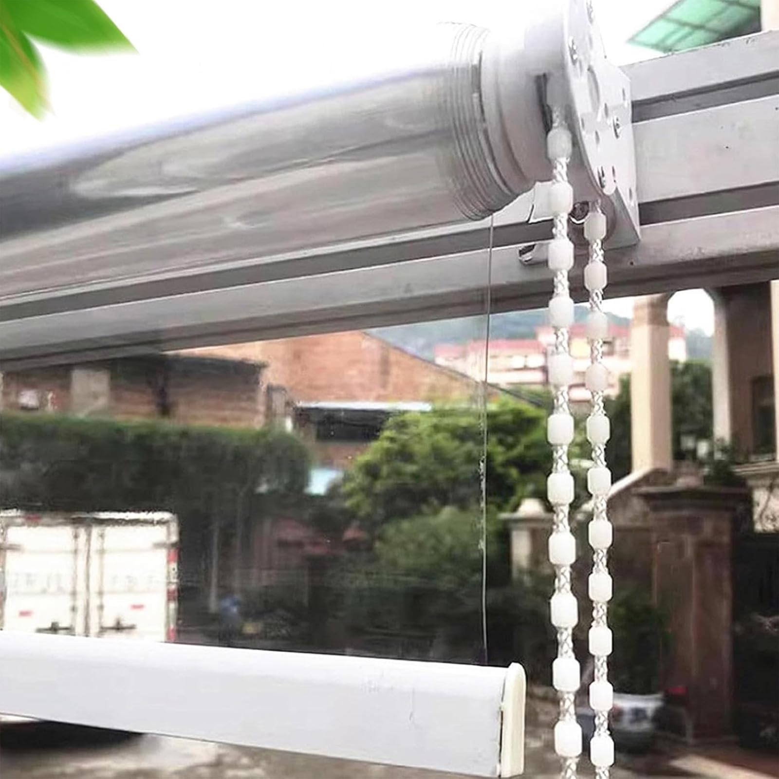 Generico Plastica in PVC Tapparella Avvolgibile Antivento E Antipioggia Tende A Rullo Trasparenti Esterni Isolamento Tenda A Rullo Esterni per Giardino Esterno Balcone,001,100 * 180cm