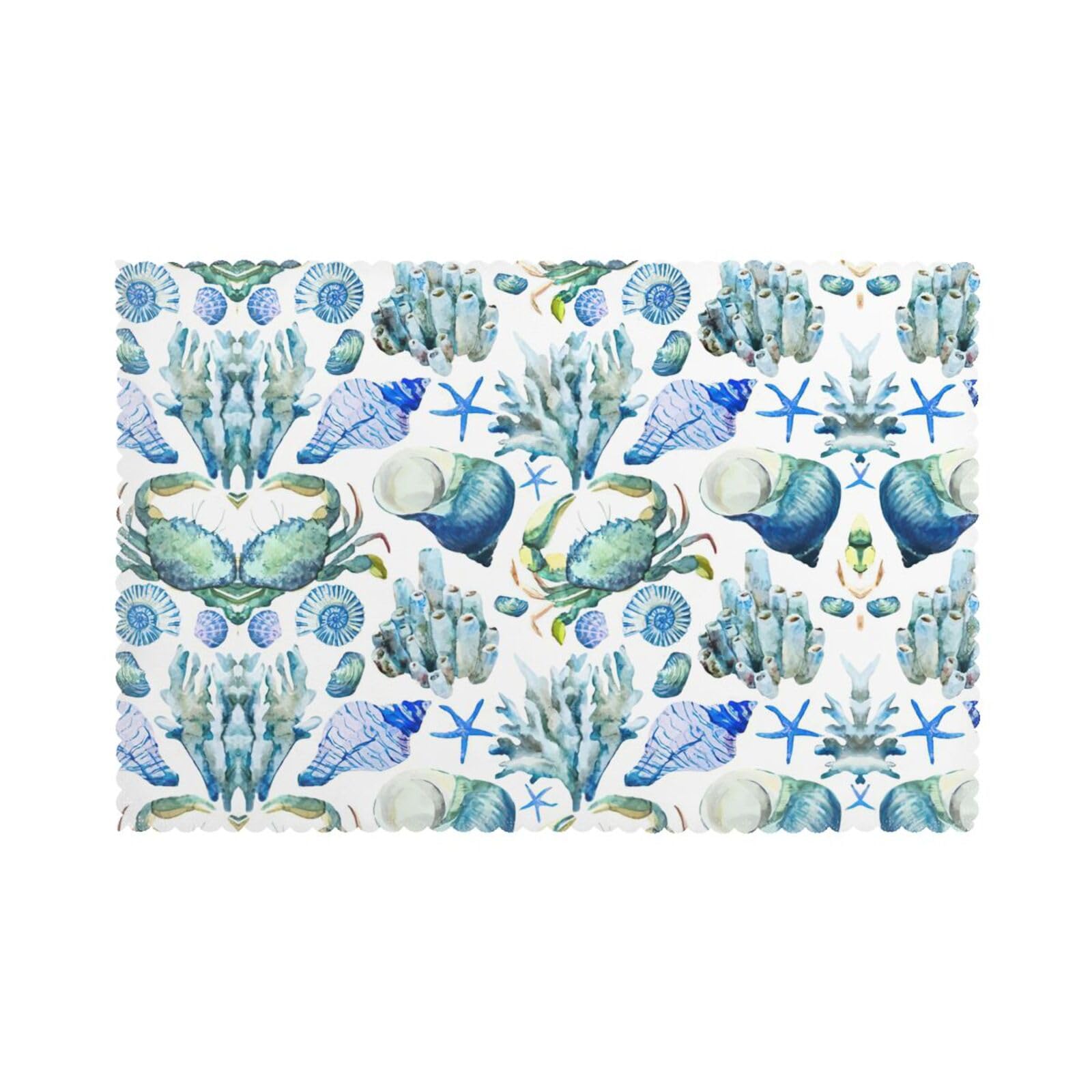 Sets de table lavables motif crabe lot de 6 protégez votre table de la chaleur facilement