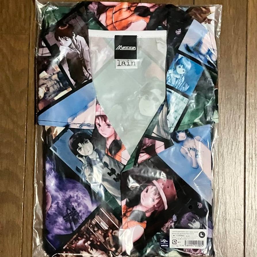 serial experiments lain アロハシャツ L 新品・未開封 serial experiments lain アロハシャツ L 新品・未開封 serial