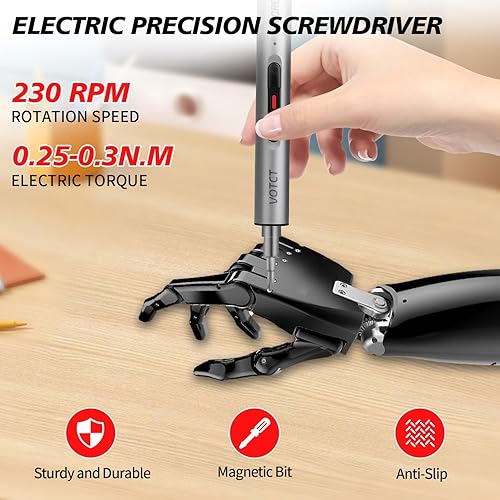 Miniatura 5 de Mini destornillador eléctrico 60 en 1 juego de destornilladores eléctricos de precisión con 55 bits USB recargable kit de herramientas de reparación