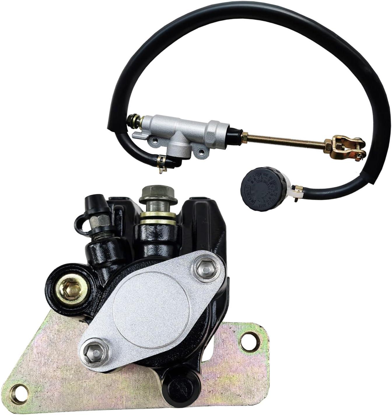 Rear Brake Caliper & Master Cylinder Set Compatible with Suzuki ATV Quadracer 450 LTR450 Quadsport 400 LTZ400 Direct Replacement Parts OEM # 69100-33H00-999 69600-07G00