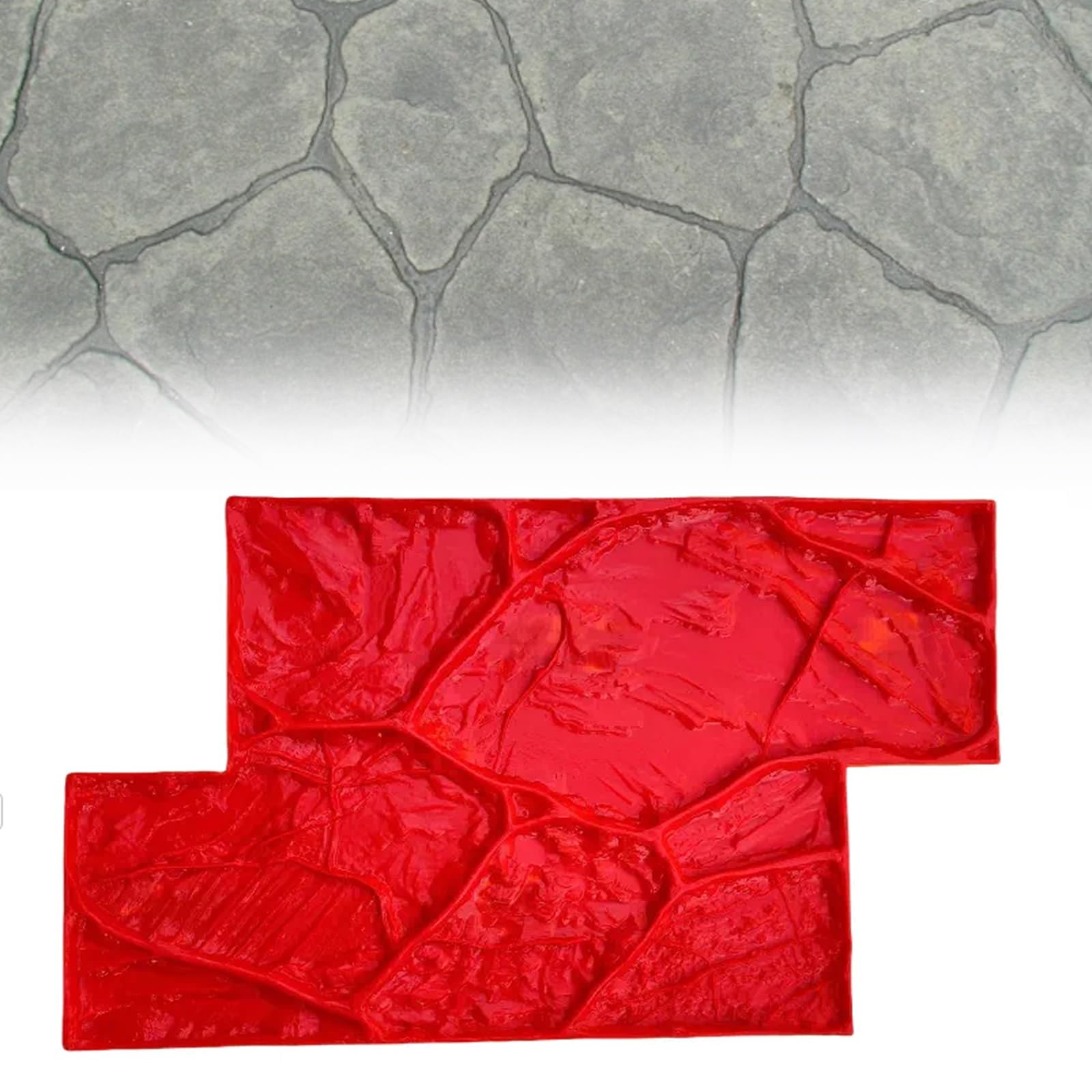 YSFHYAN Irregular Flagstone Texture Tools for Cement Path Molds,Natural Stone Pattern Rubber Texture Mold,Reusable Concrete Paving Mold,60 * 35cm,Five, for Roads and Gardens(Color:D)