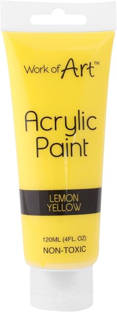 Work of Art 120 ml Acrylic Paint - Yellow, 6727